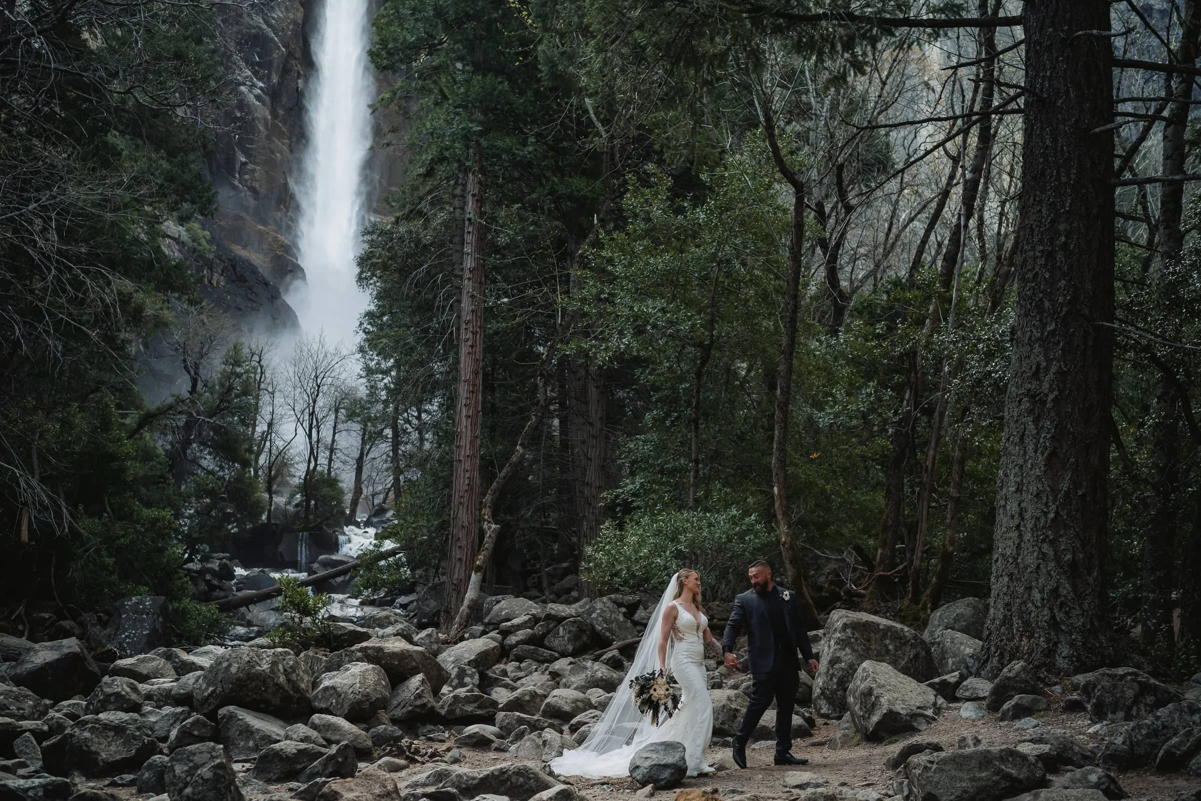 Spring Wedding at Bridalveil Falls