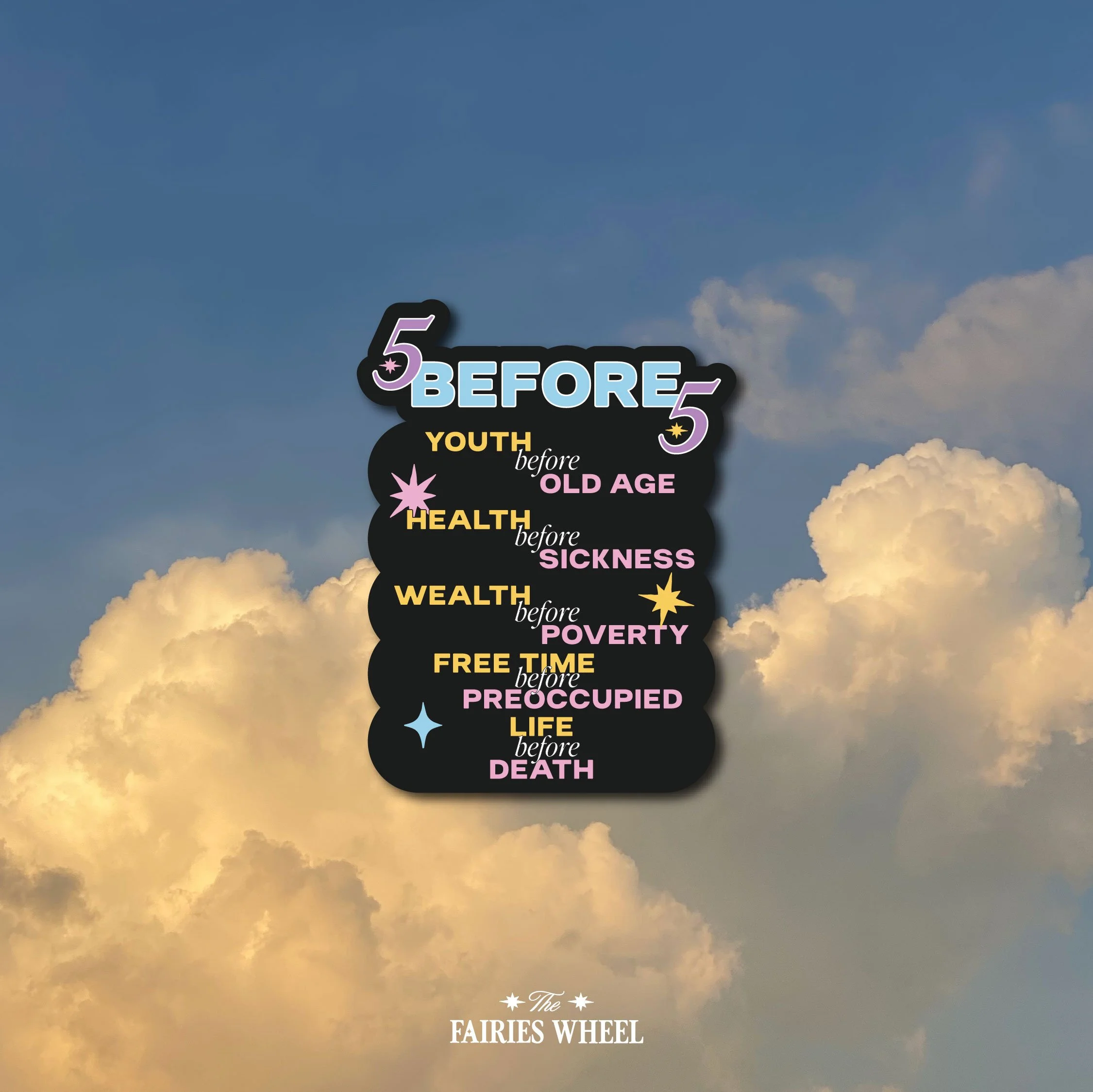 '5 before 5' sticker