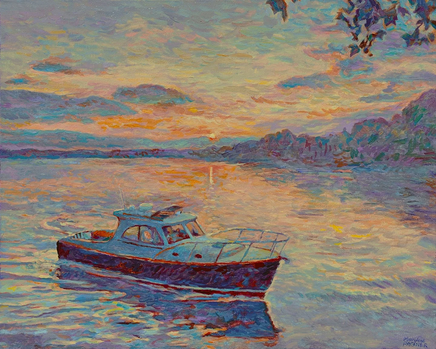 "The Beautiful Boat" Commission, 
 Acrylic 16x20in 2026.  Sold