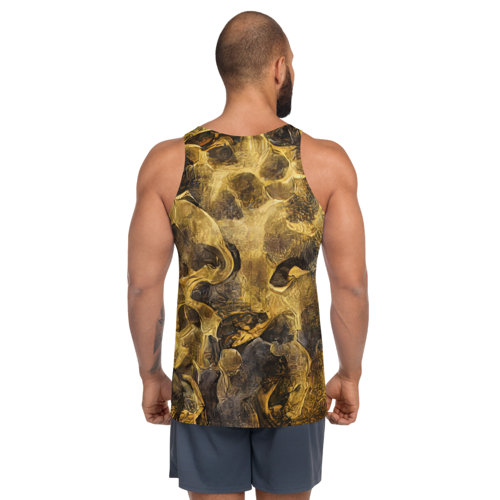 Tank Top Ribbed Graphic Print Sleeveless Casual Top Black and Gold tank Hilinker Womens Graphic Tank Tops Ribbed Sleeveless Funny  main image 4