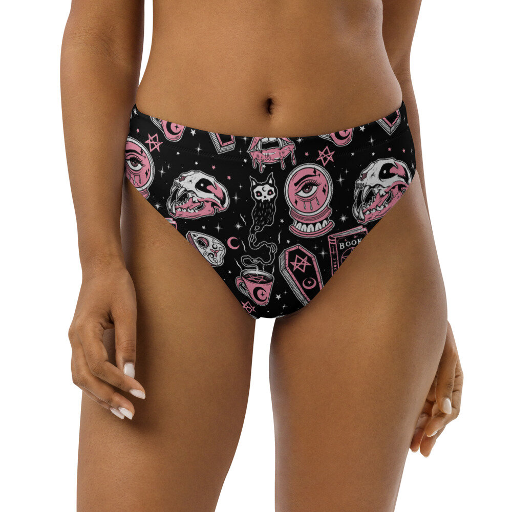 Pink Magick Bare-it-All High-Waisted Bikini Bottoms — Black Widow Yoga
