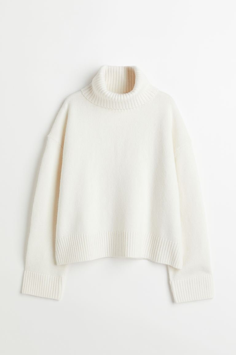 Ribbed Turtleneck Sweater