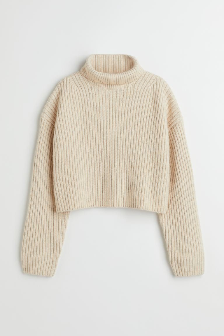 Crop Turtleneck Sweater