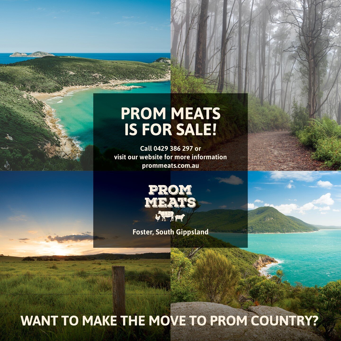 ☀️ Want to live &amp; work in Prom Country? Make the sea change! Foster is located a short drive to iconic Wilsons Promontory! ⁠
⁠
John &amp; Mohya are selling their business after many decades of great success in Foster Main Street! ☀️🌳 Prom Meats 