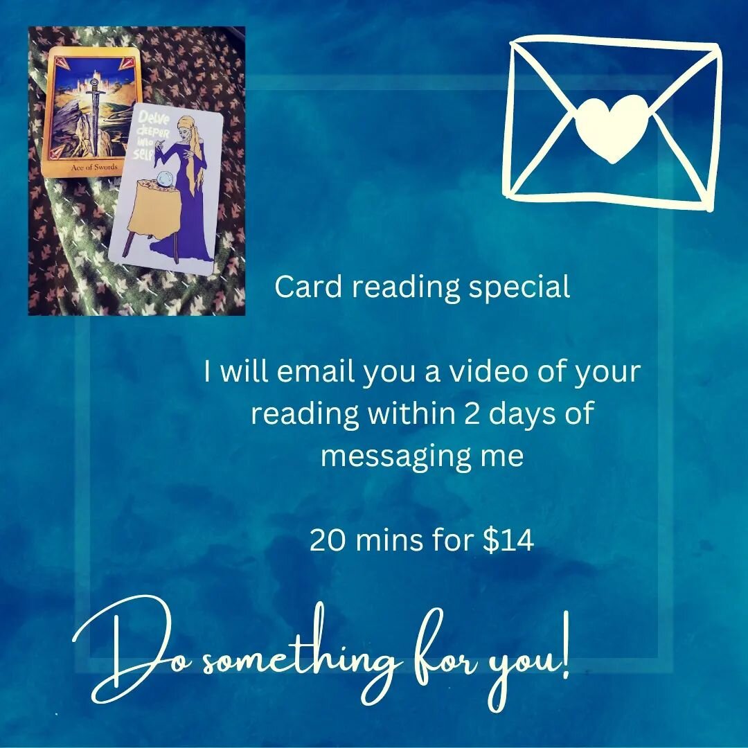 This weekend i have time to do low cost personal readings via recorded video that i will email you. You can ask a certain question or just request a general reading. Message me if interested! After Sunday the pricing goes back to normal. 
#intuitive 