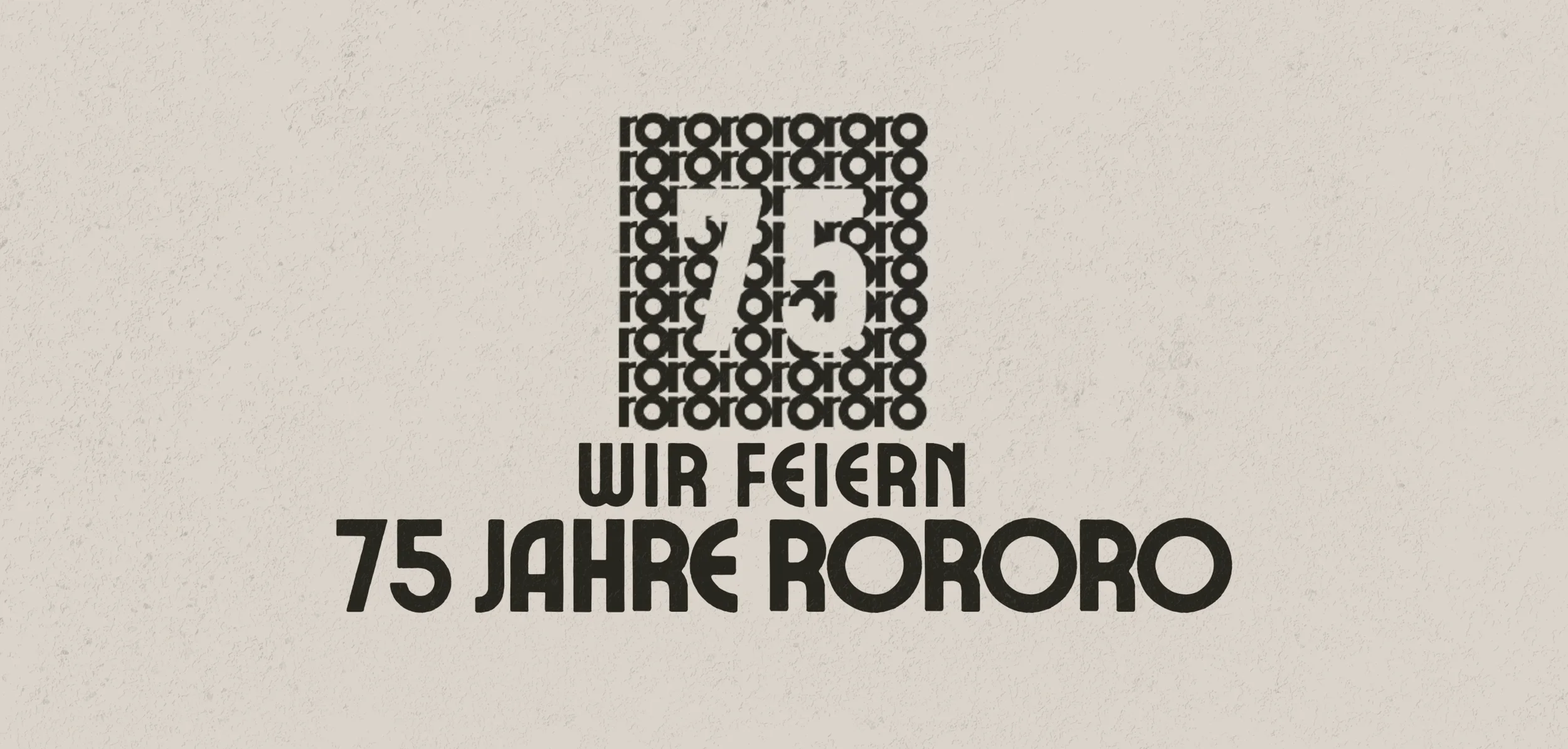 Das 75 Jahre Logo von Rowohlt ist zu sehen