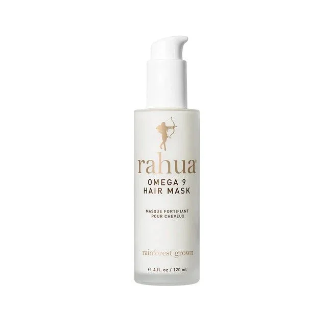 Die Omega 9 Hair Mask von Rahua in einem Glasflakon ist hier zu sehen
