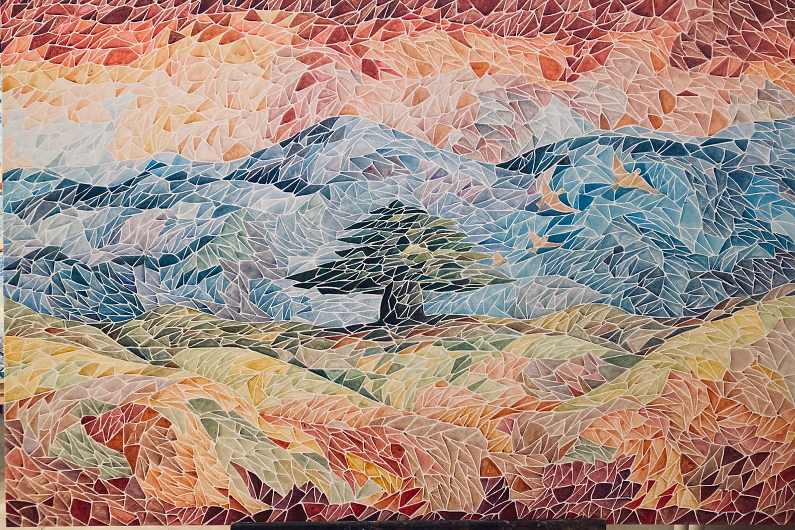 Cedar of Lebanon (120cm x 180cm)