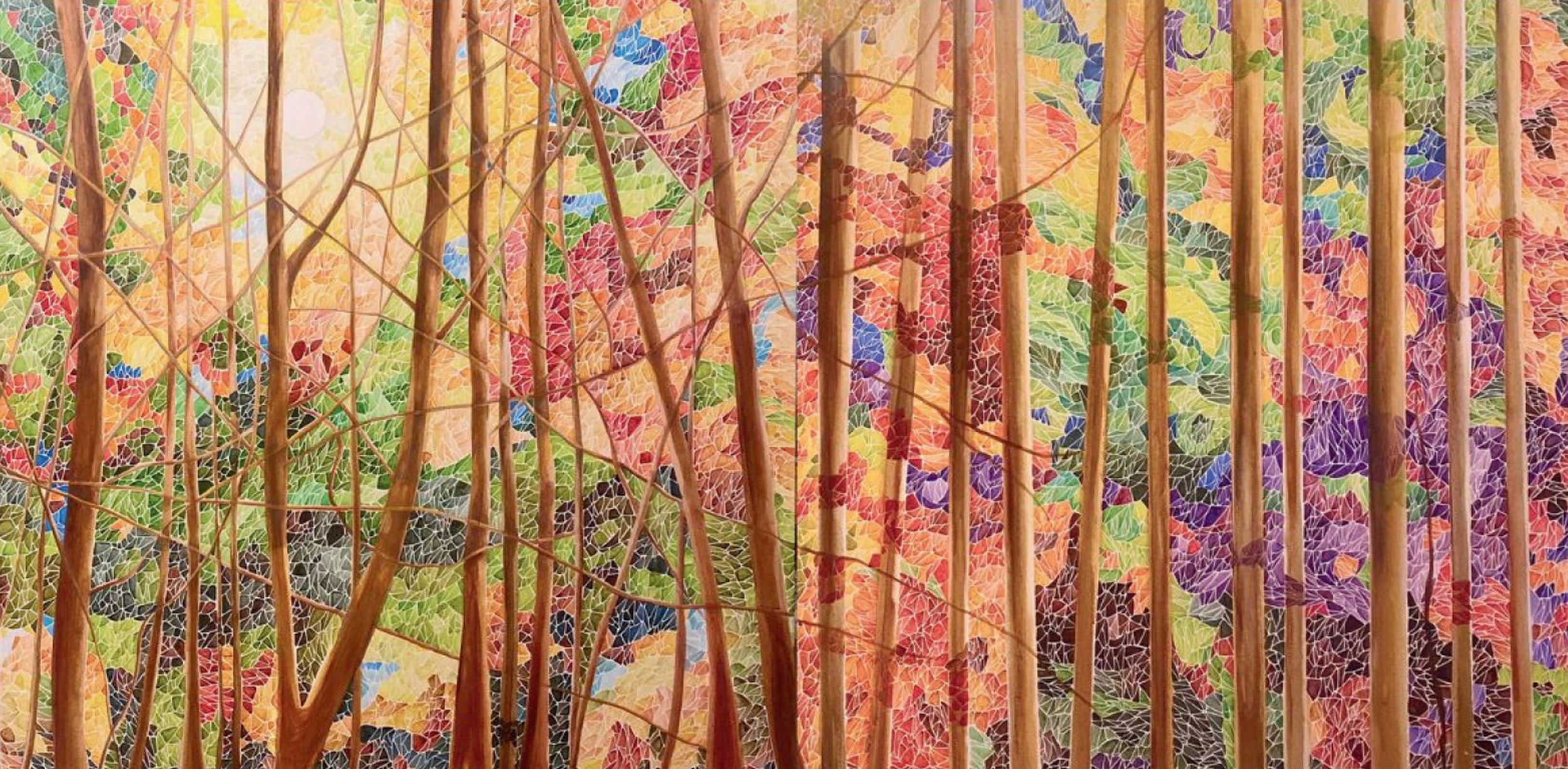 Autumn Mosaic (240cm x 120cm, 2pcs)