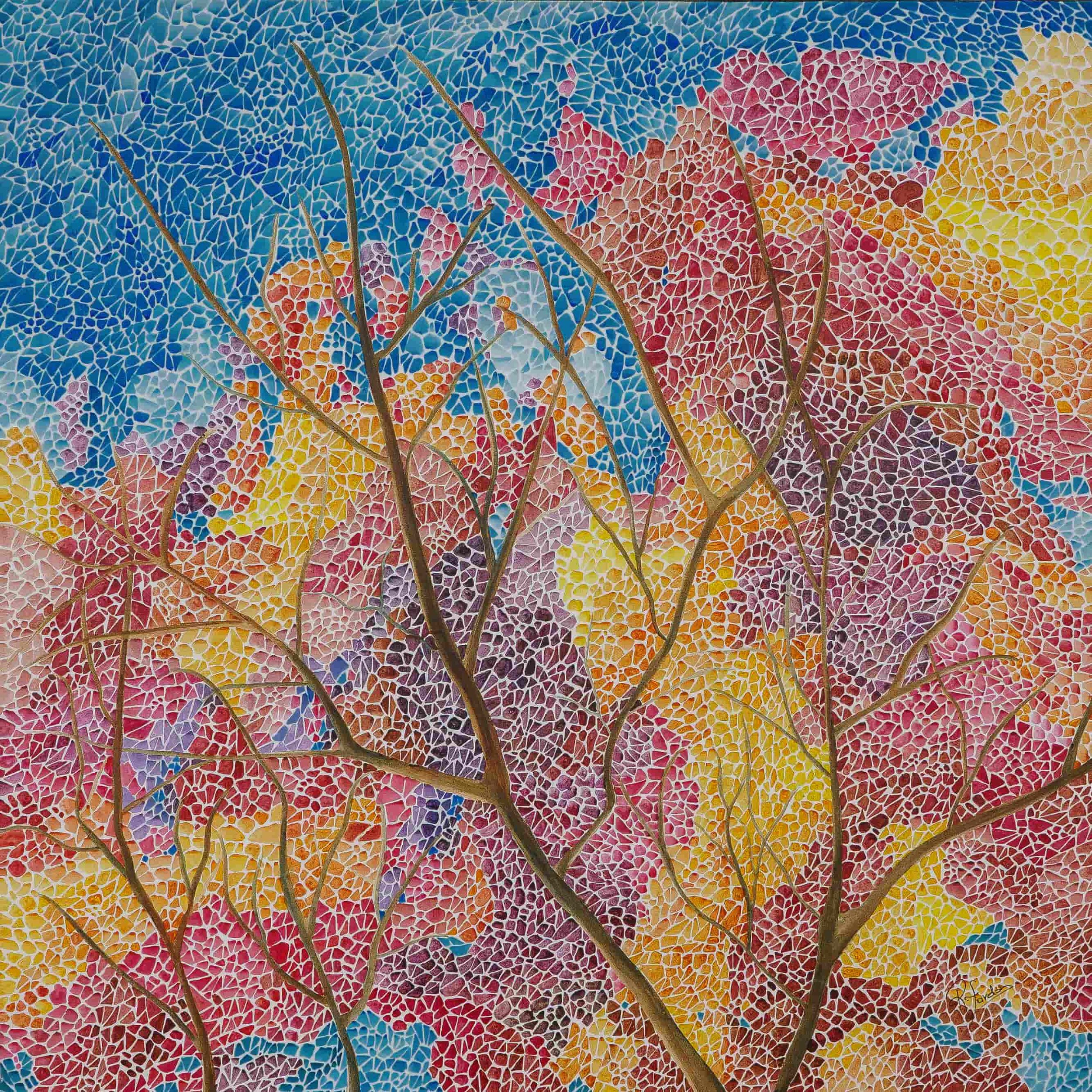 Leaves Around Winter (120cm x 120cm)