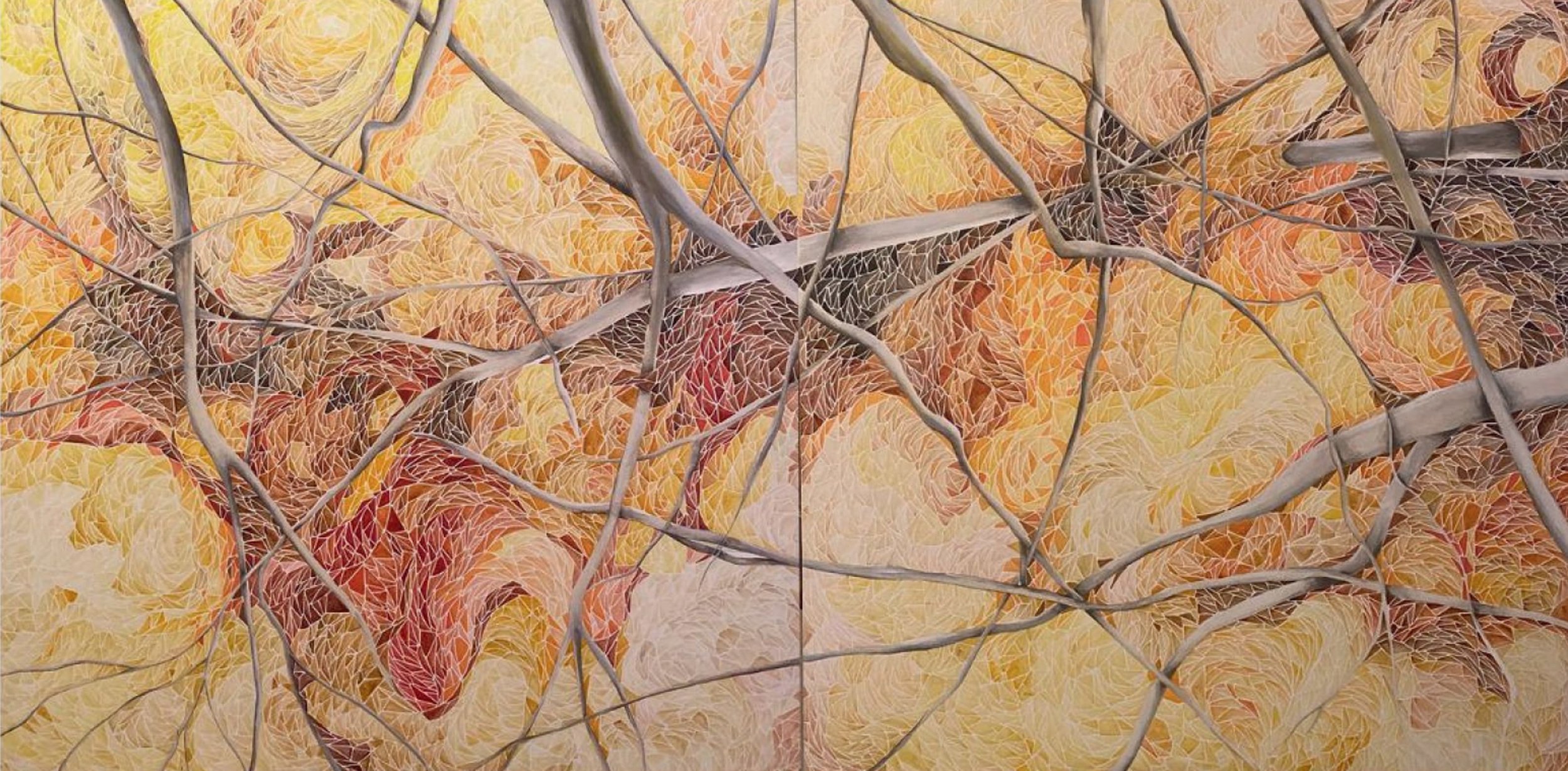 Radiant Branches (260cm x 130cm, 2pcs)
