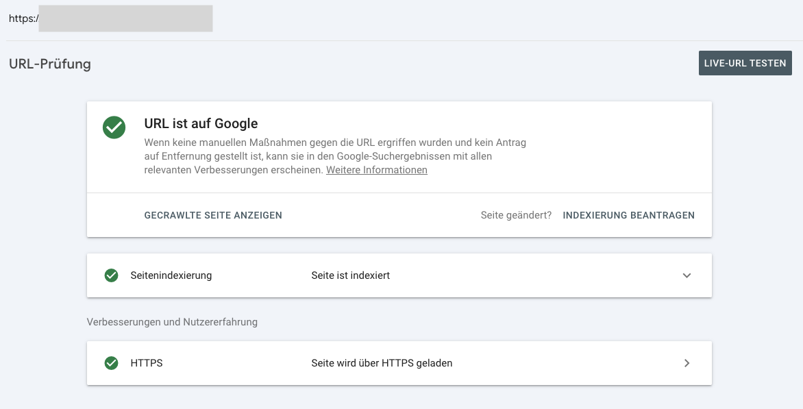URL prüfung google