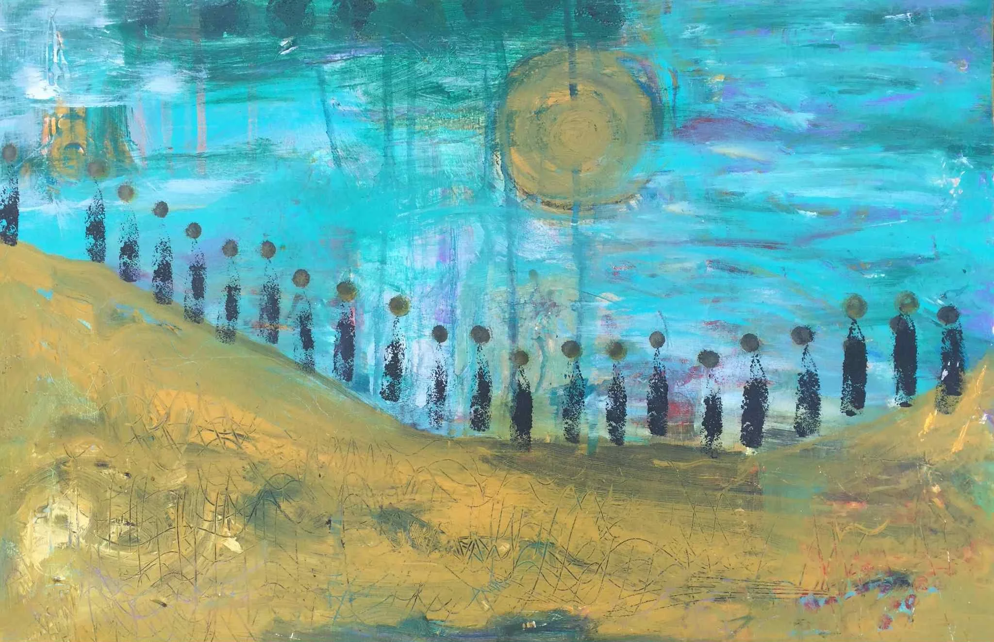 'Breakfast Queue' Acrylic on canvas.jpeg