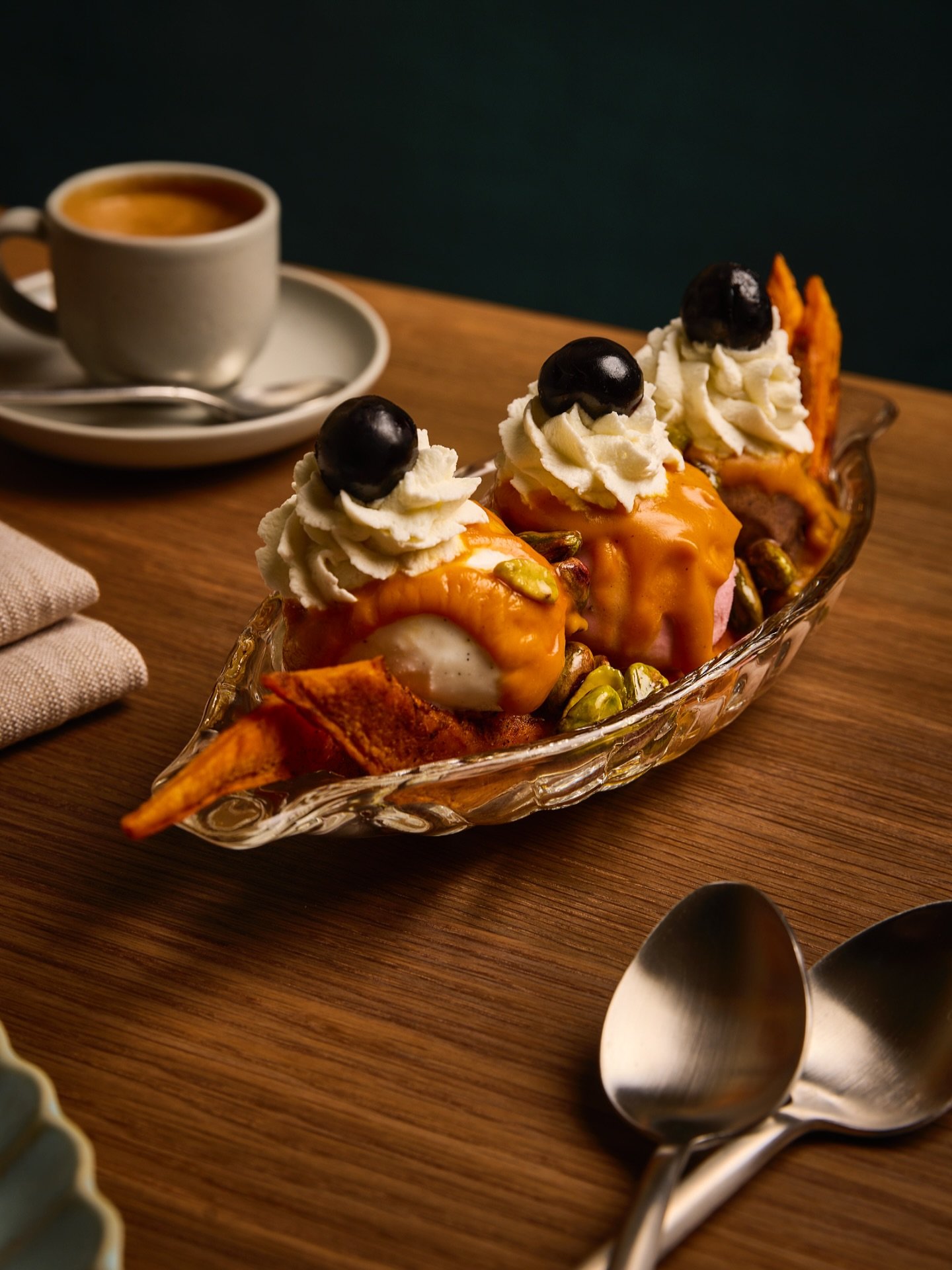 :: reimagined banana split w/butternut squash @bastia_fishtown by chef @tyler_akin. @hotel_anna_bel @townandcountrymag