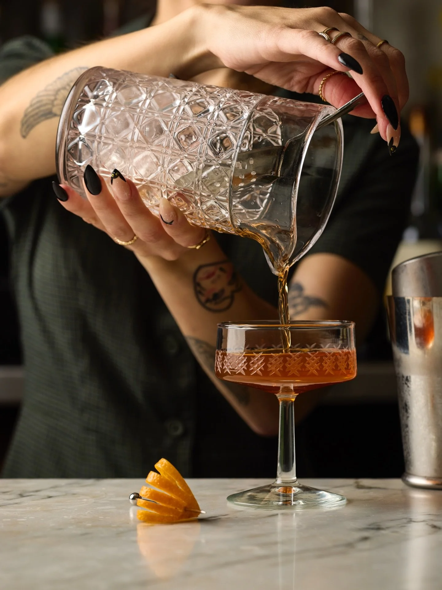 :: @devonkaszan pouring the perfect cocktail @forsythia_philly. happy hour starting at 5pm, somewhere.