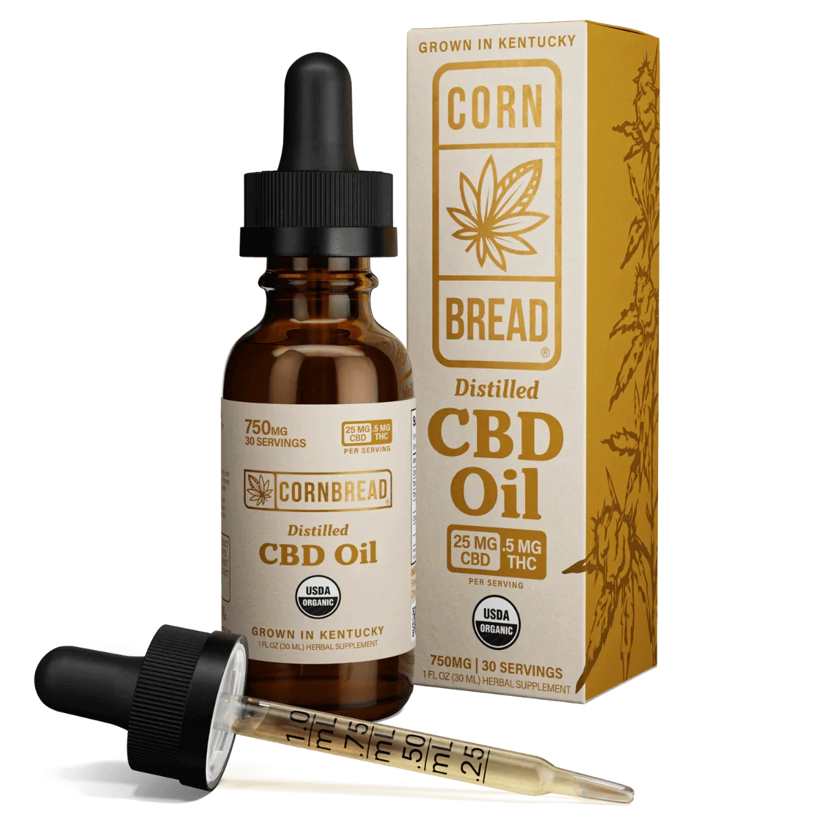 Cornbread Distilled USDA Organic CBD Oil