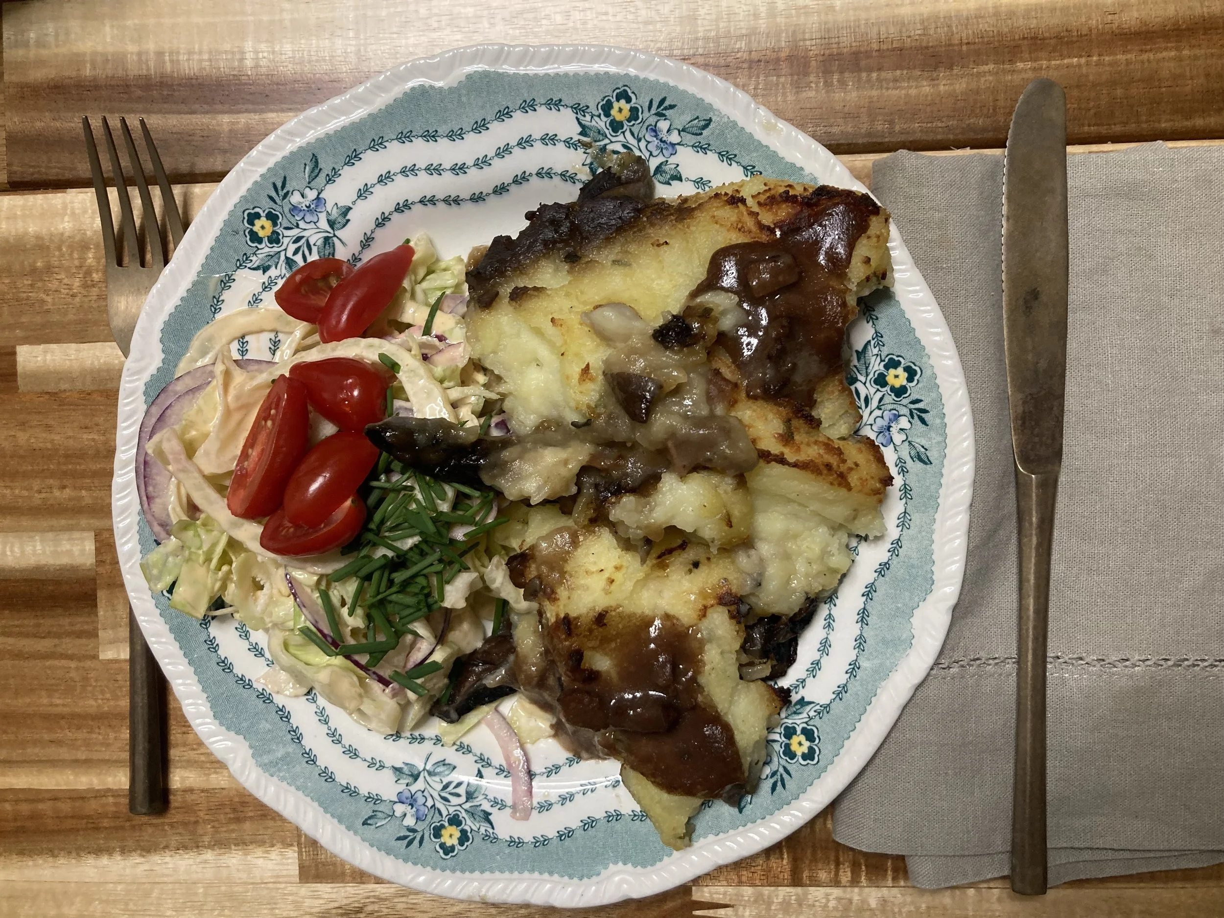 leftover mushroom shepherds pie