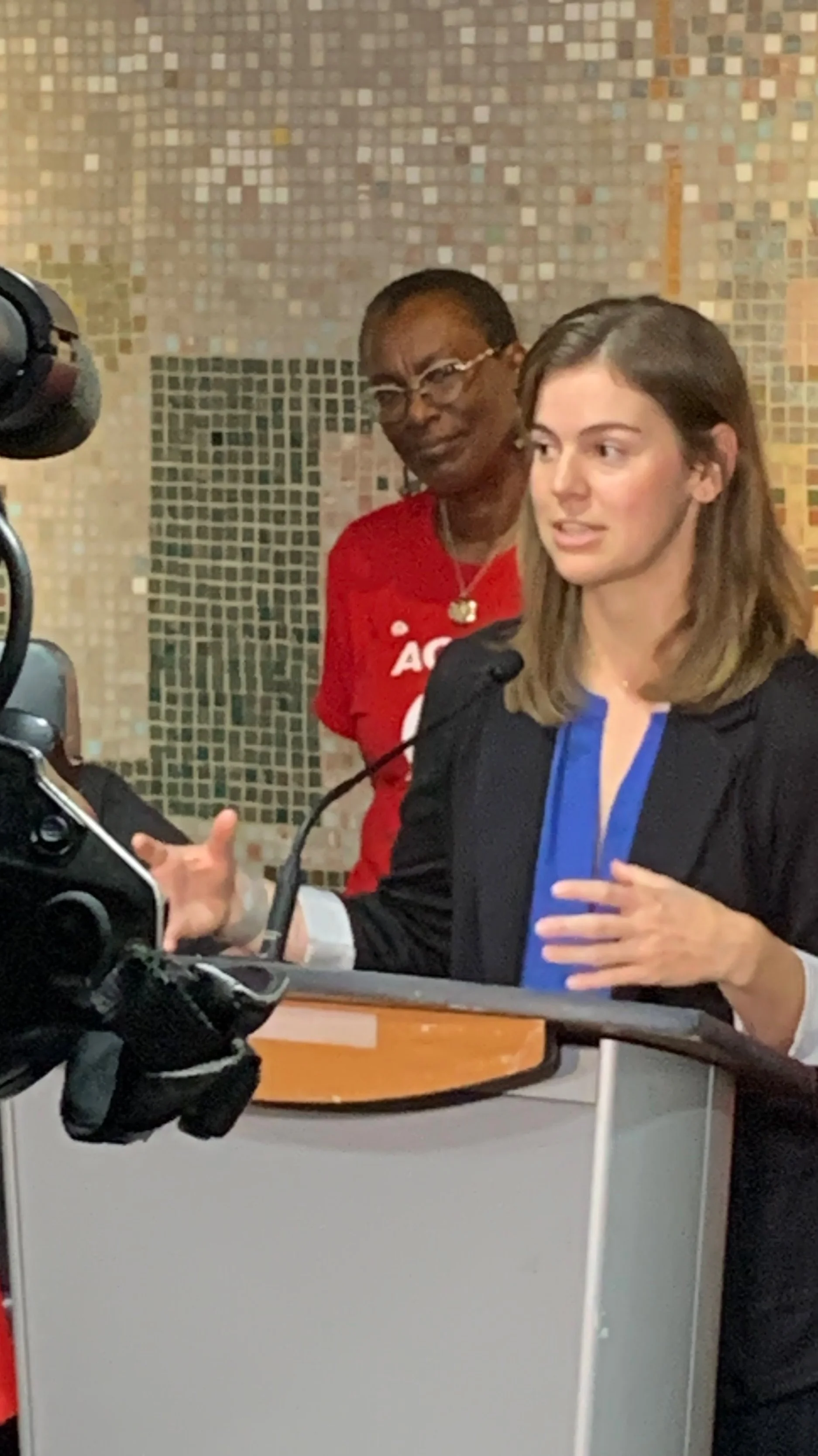 Toronto press conference about renoviction by-law summer 2024