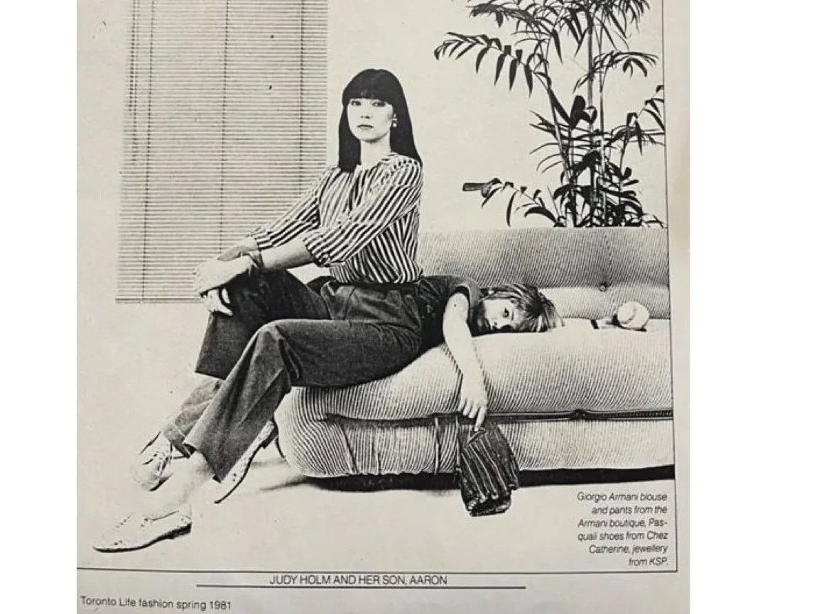 Judy and son, Toronto Life article 1981