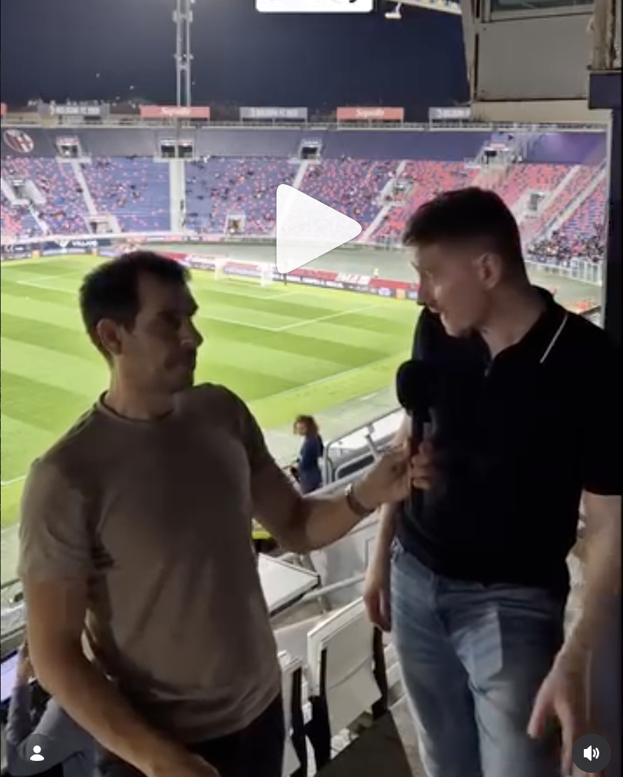 Inside the stadium, pre-match 
