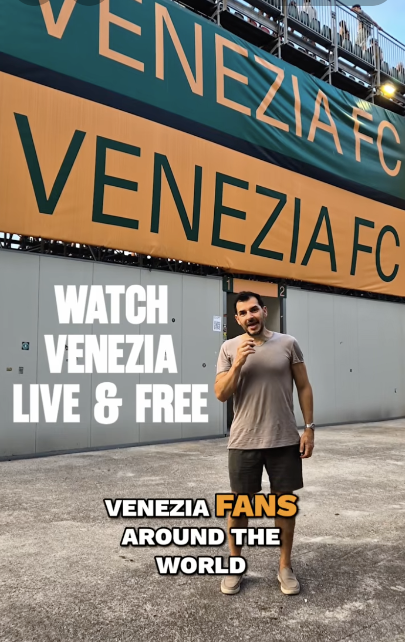 Live Football promotion, Venice. David Ferrini on location (English)