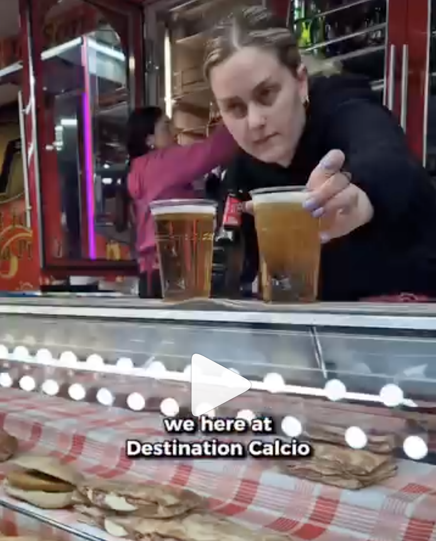 Food, on location in Rome, Stadio Olimpico (in English)