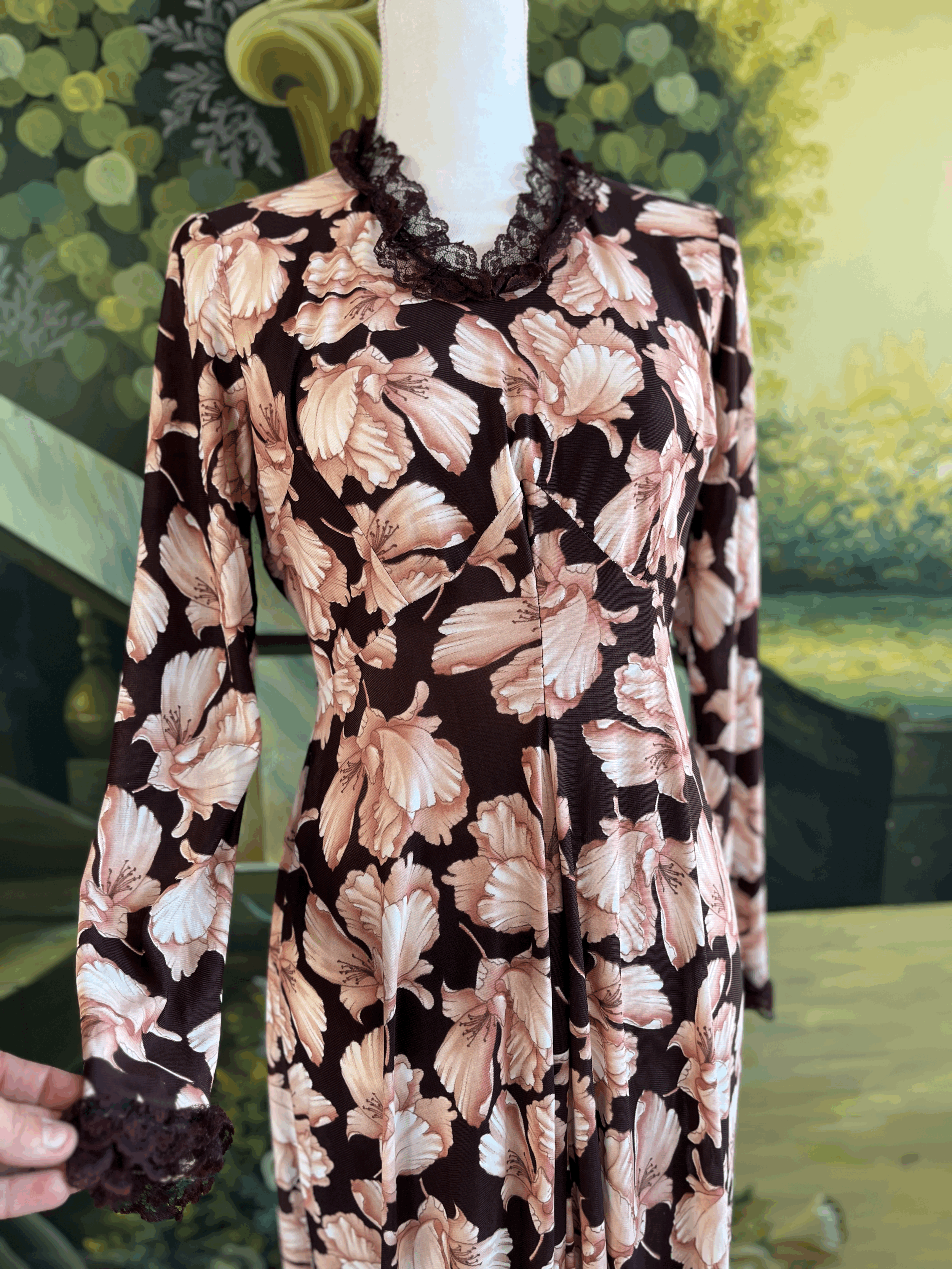 Elegant Floral maxi! 70's!