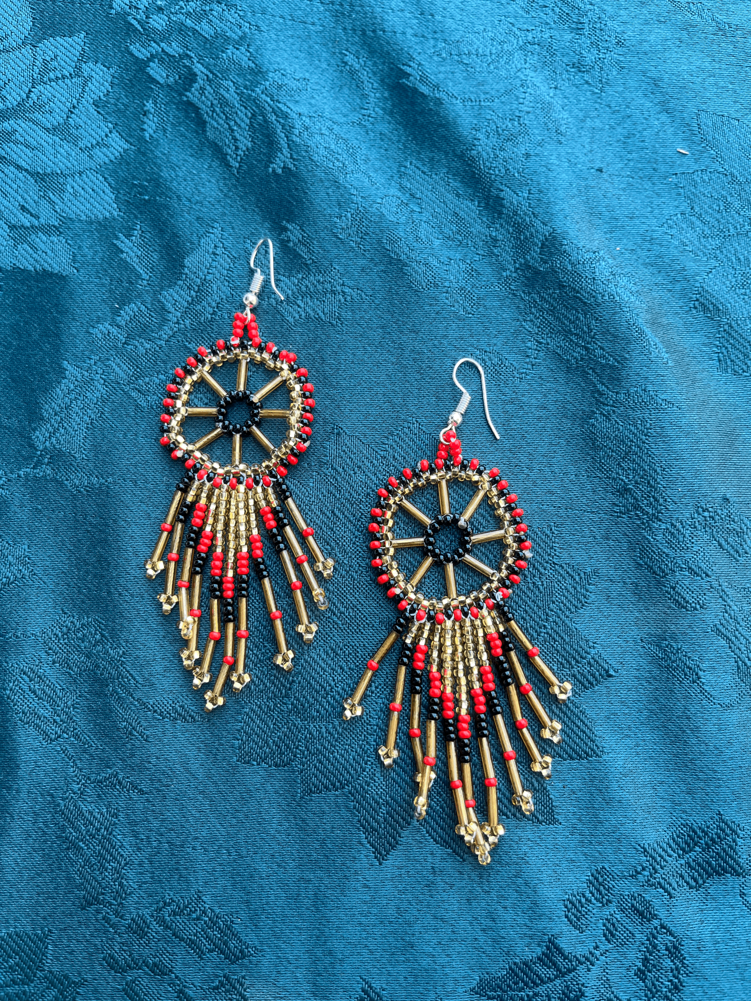 Spokes and Wheel Earrings