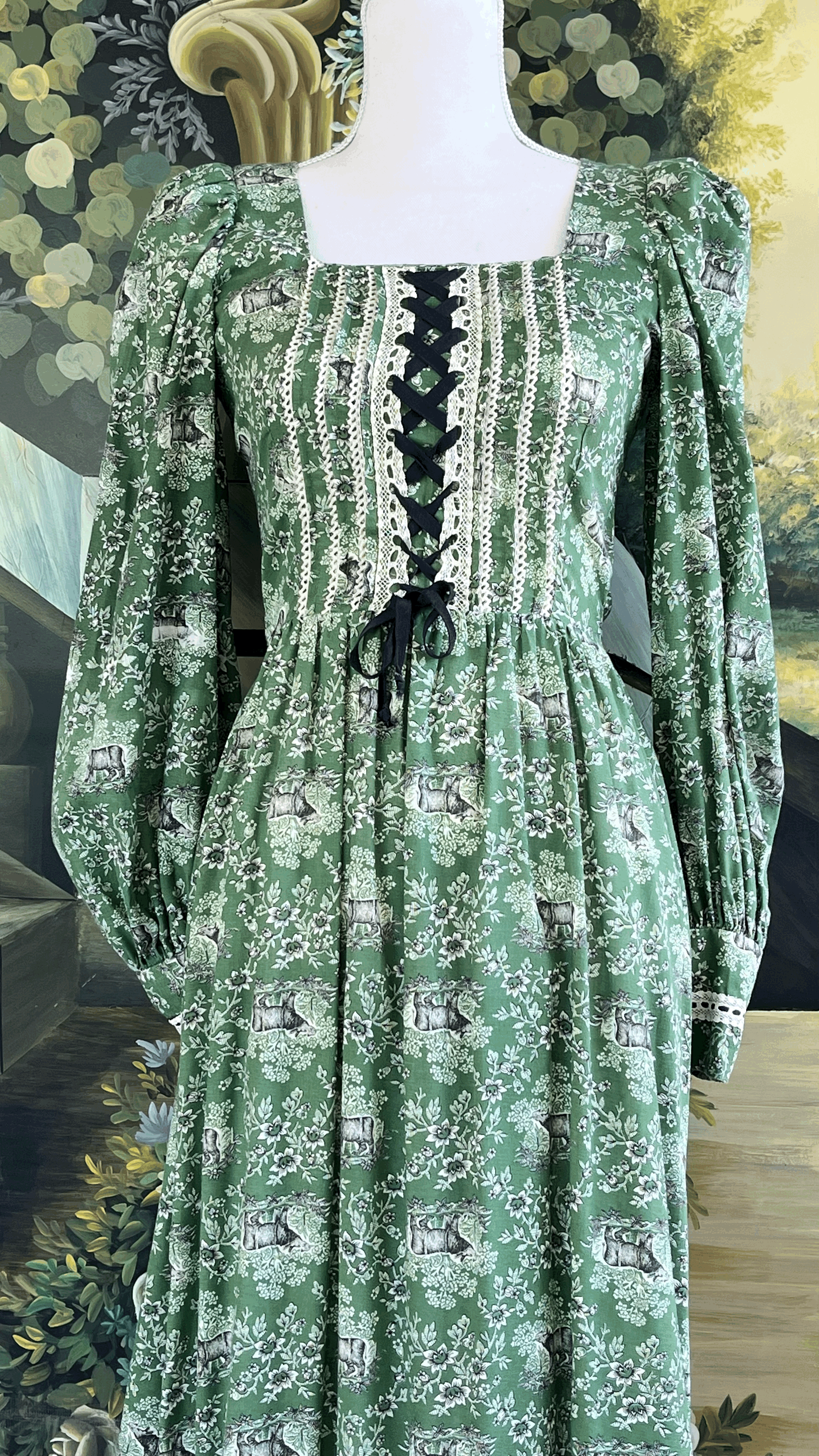 Unique Rhino Print Prairie dress!