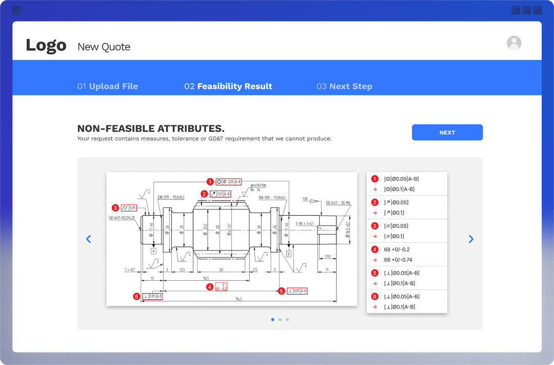 Controllare automaticamente le RFQ in arrivo nei disegni tecnici o CAD con la soluzione di analisi di fattibilità di Werk24