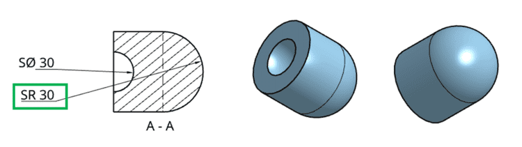 Werk24 explique le rayon sphérique dans les dessins techniques