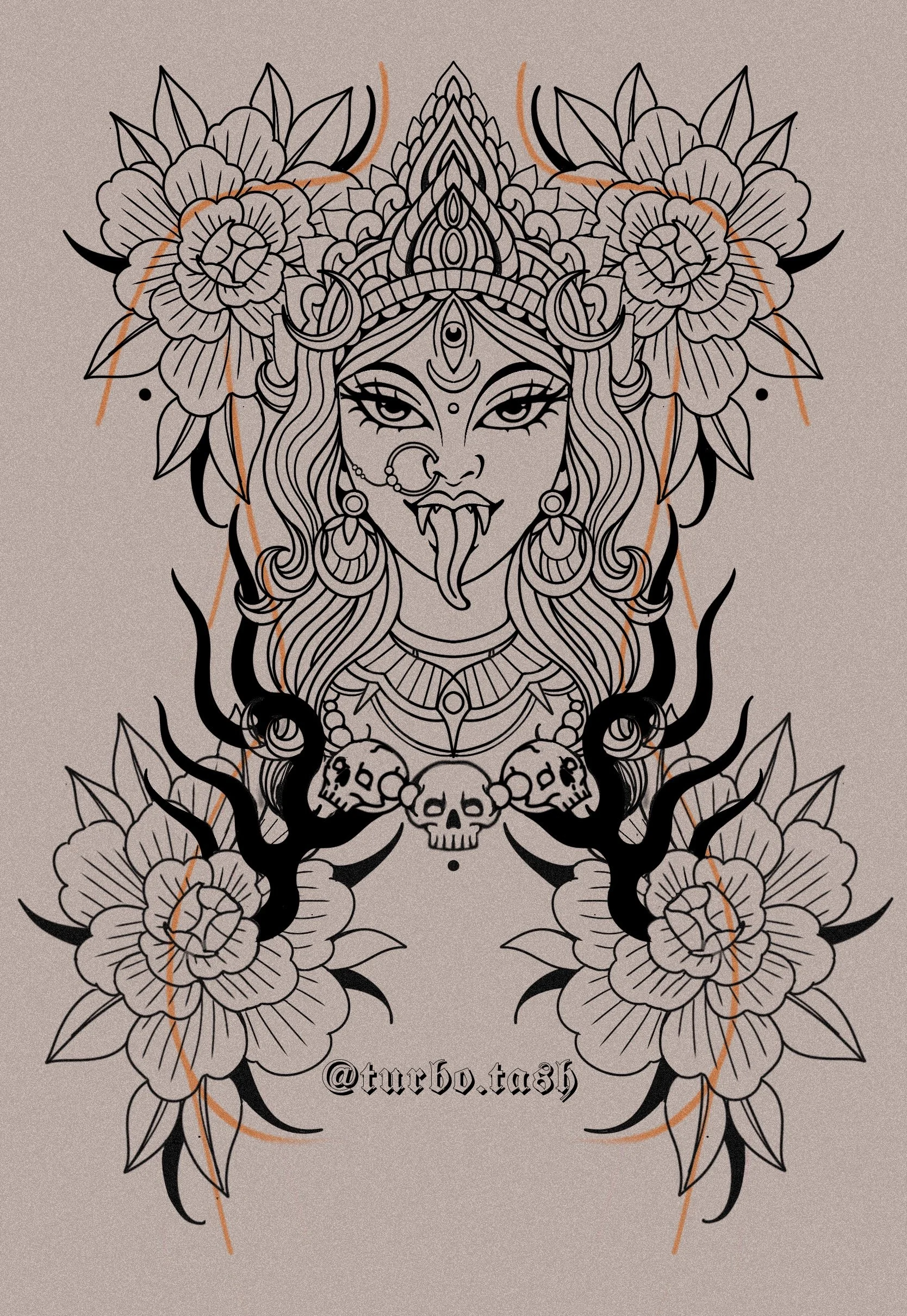 Goddess Kali backpiece
