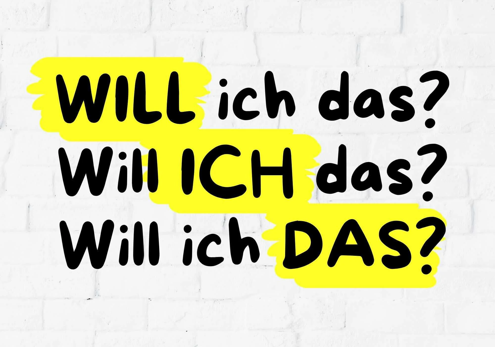 Reflexionsfrage: Will ich das?