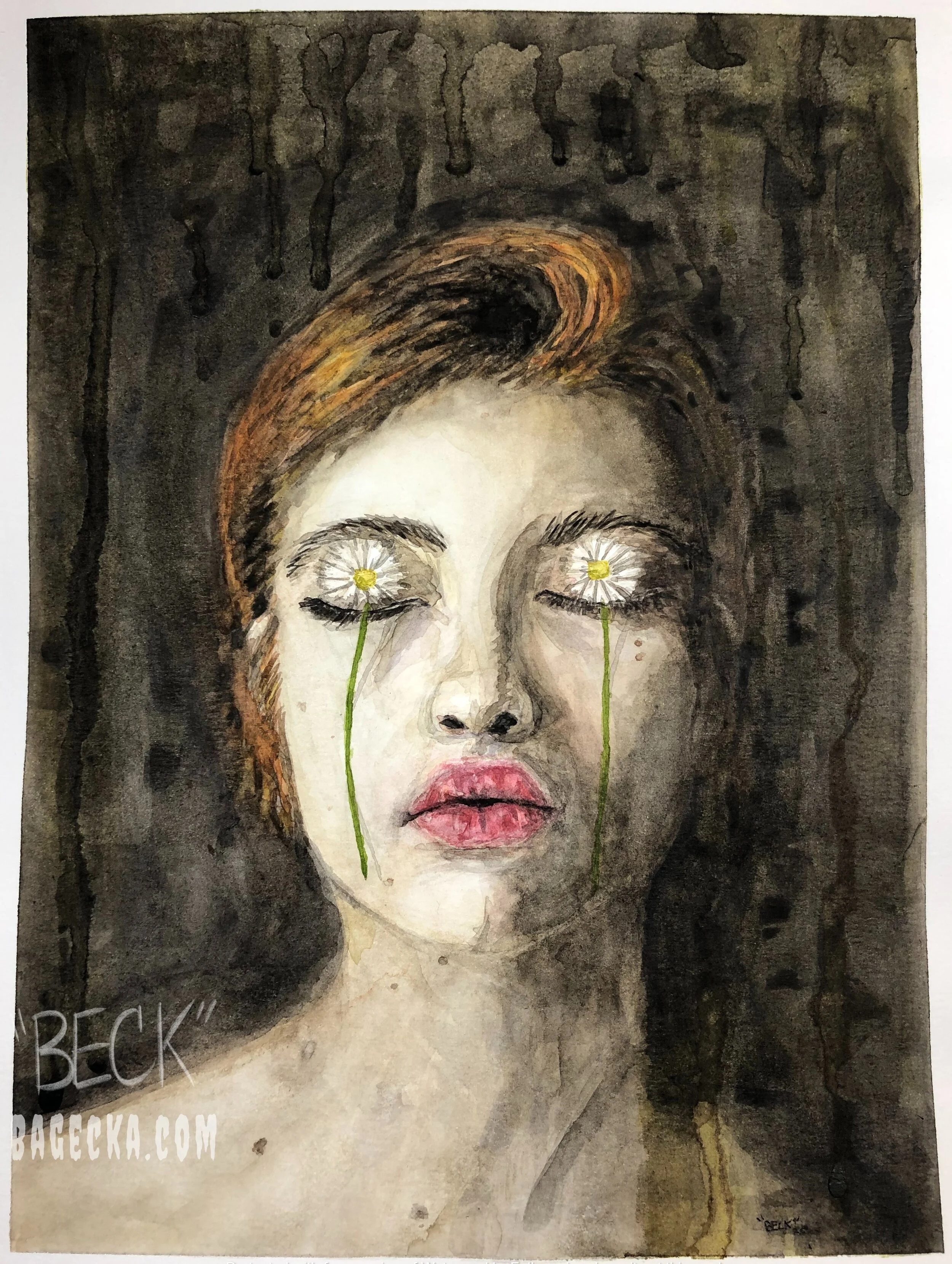 Daisy - Watercolor on 9x12" cold press