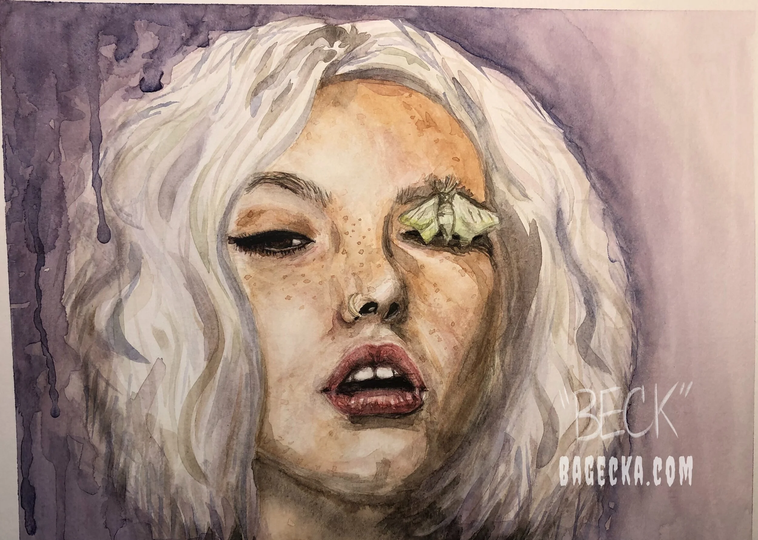 Moth - Water color on 9x12" cold press