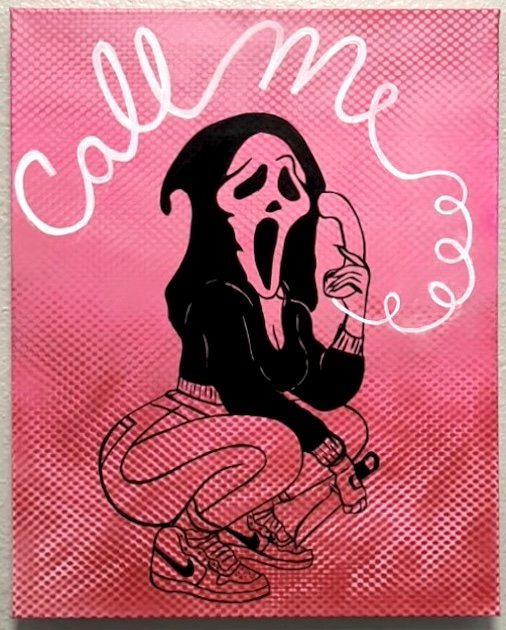 Call Me - Spray and Acrylic on 16x20' canvas