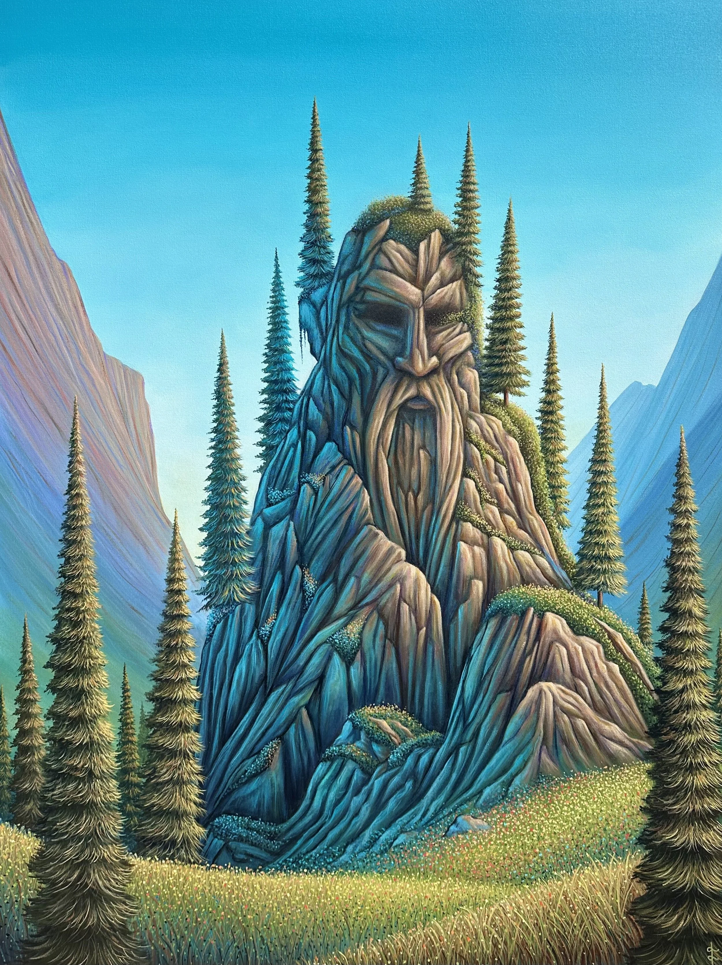 Mountain Man, 2025. Acrylic on Canvas, 36×48 inch. 