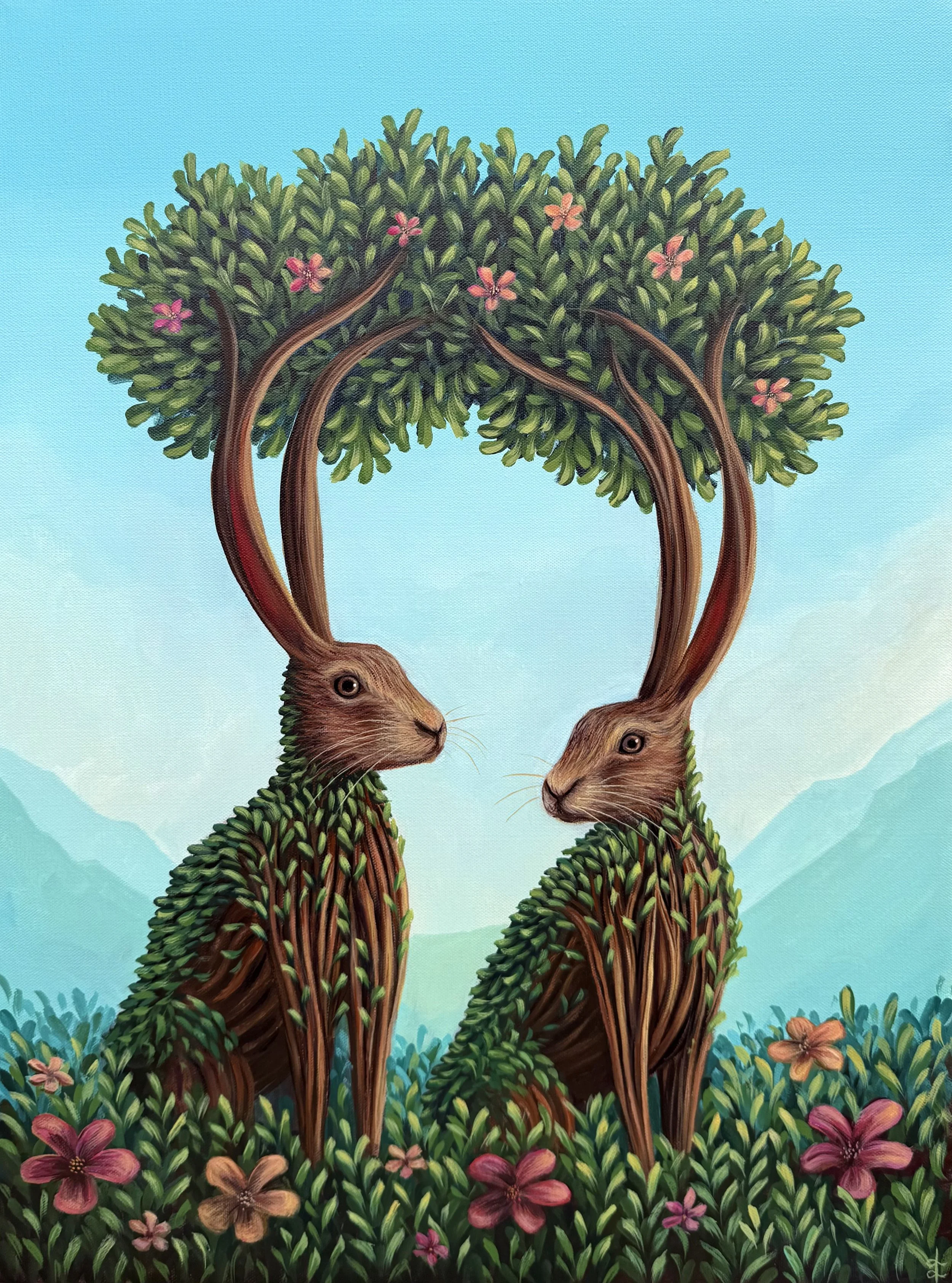 The Blossoms We Share, 2025. Acrylic on Canvas, 24 x 18 in.