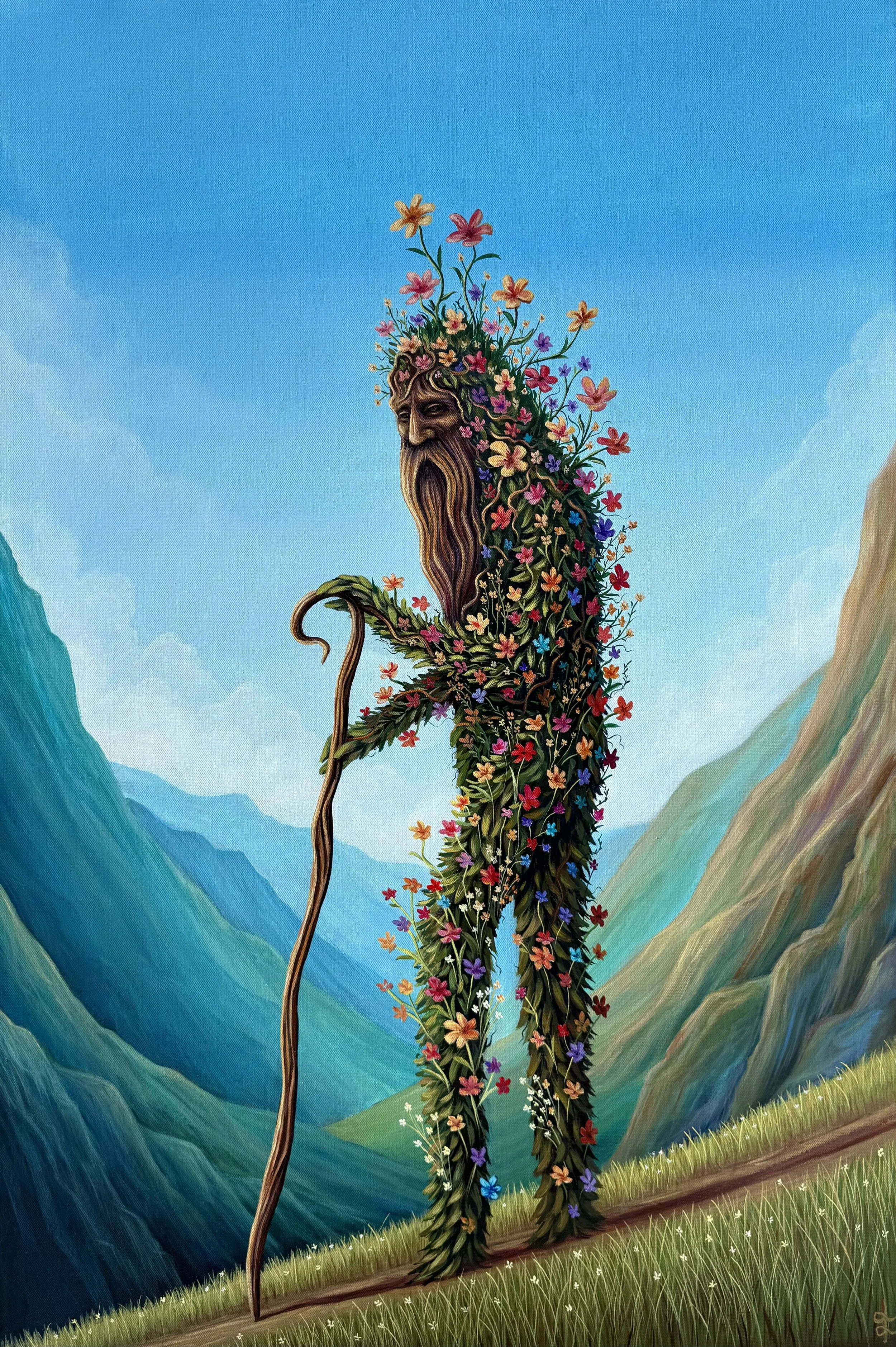 The Valley's Old Friend, 2025. Acrylic on Canvas, 36 x 24 in.