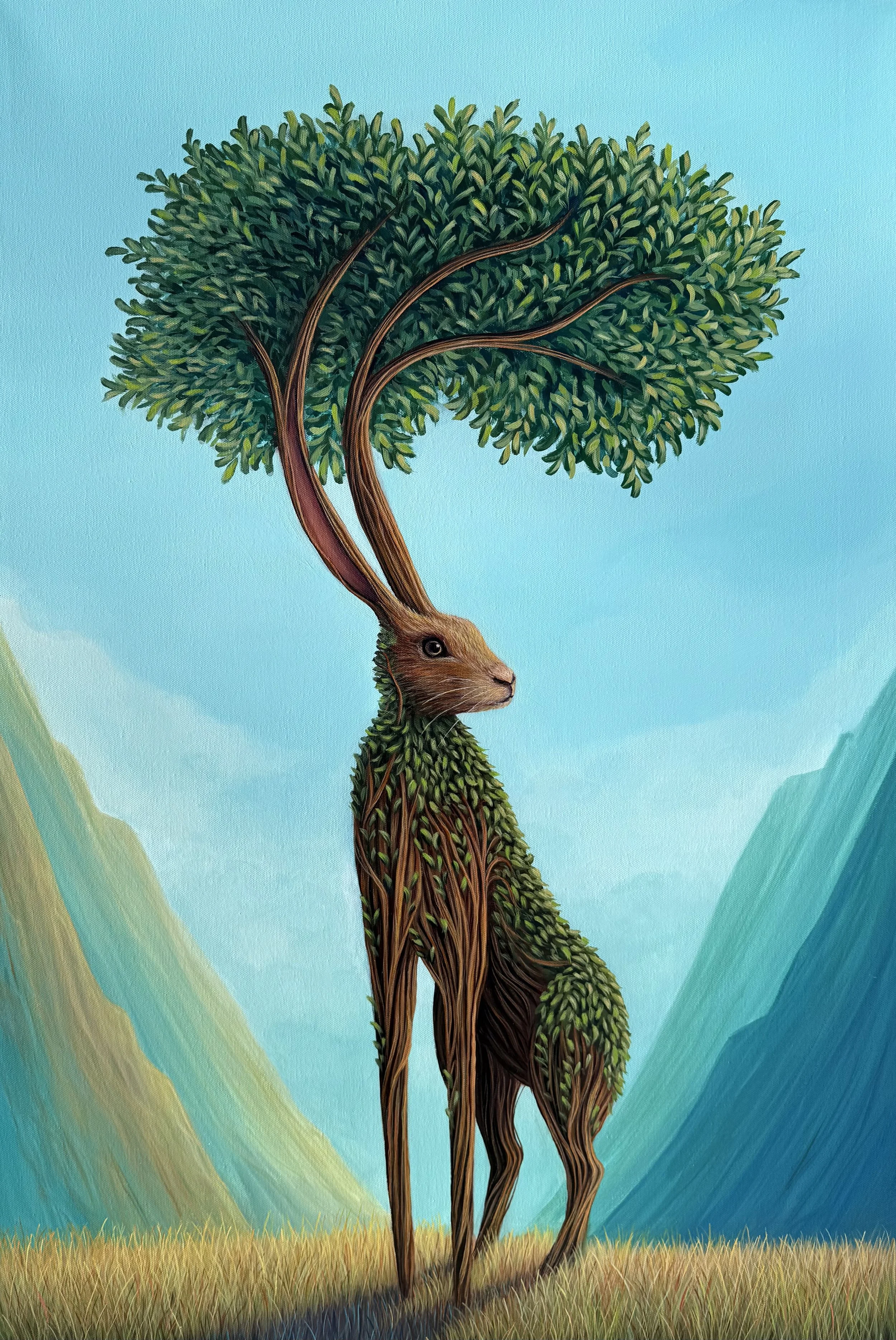 The Listening Tree, 2025. Acrylic on Canvas. 36 x 24 in.