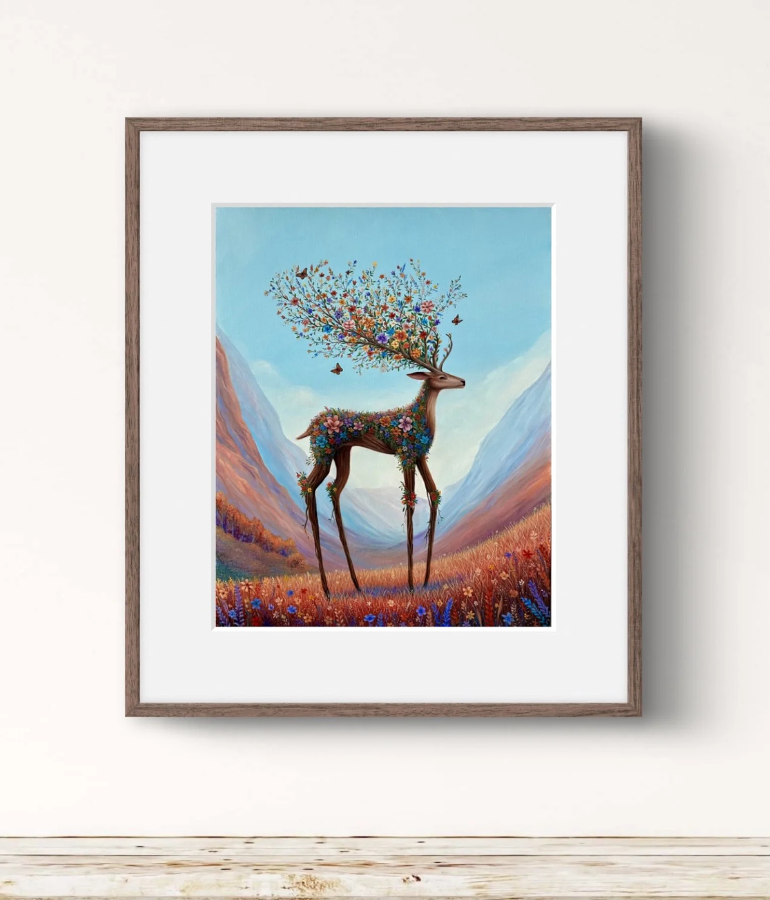 Antlers in Bloom – Print (Unframed)