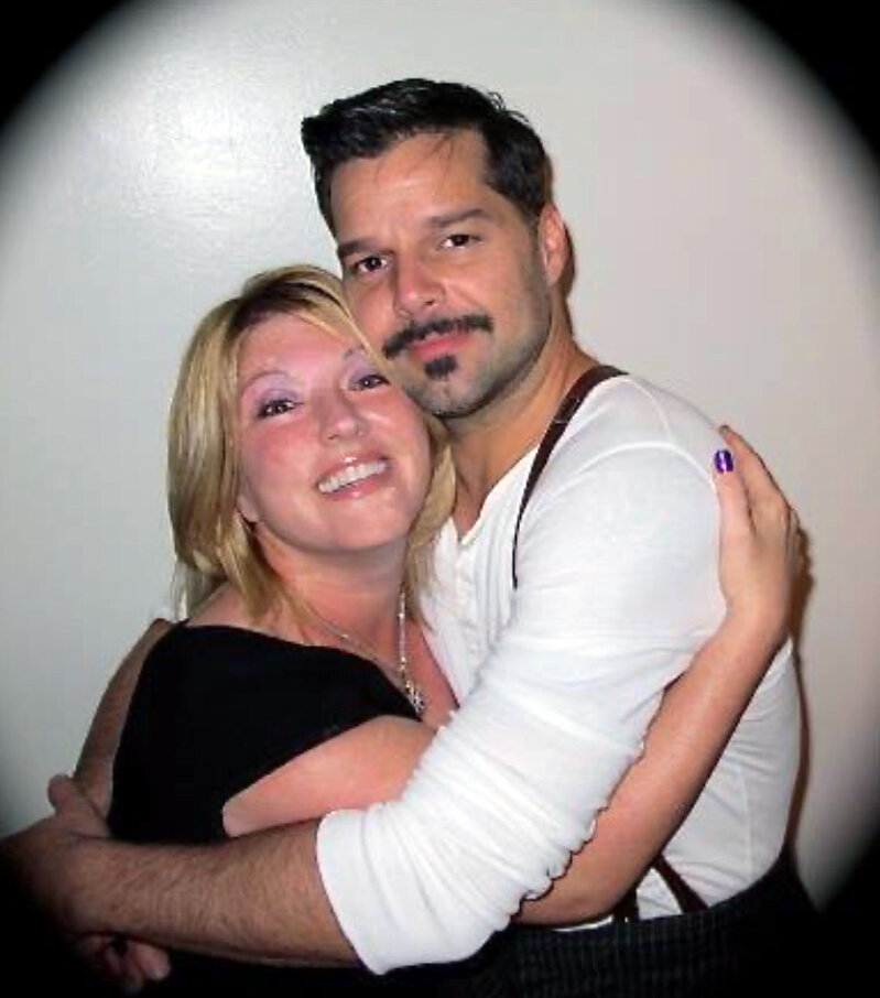 With Ricky Martin