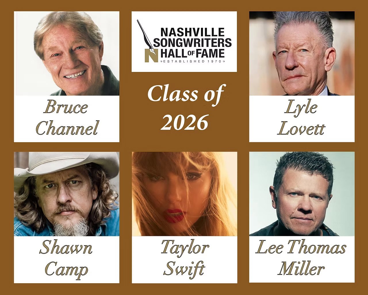 Congratulations to the Class of 2026 inductees to the Nashville Songwriters Hall of Fame