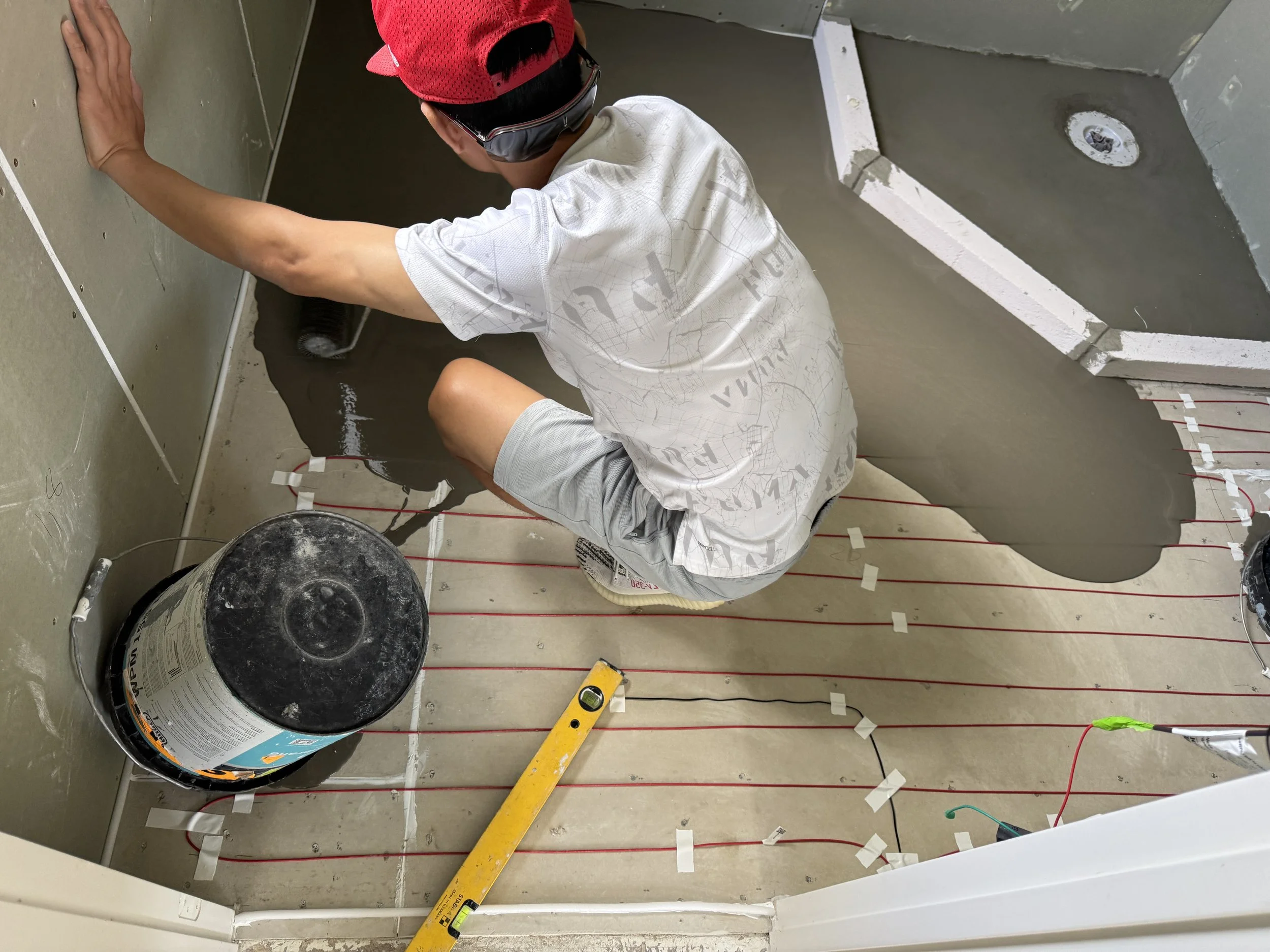 Underfloor heating cable installation. Job in Henderson in 2025