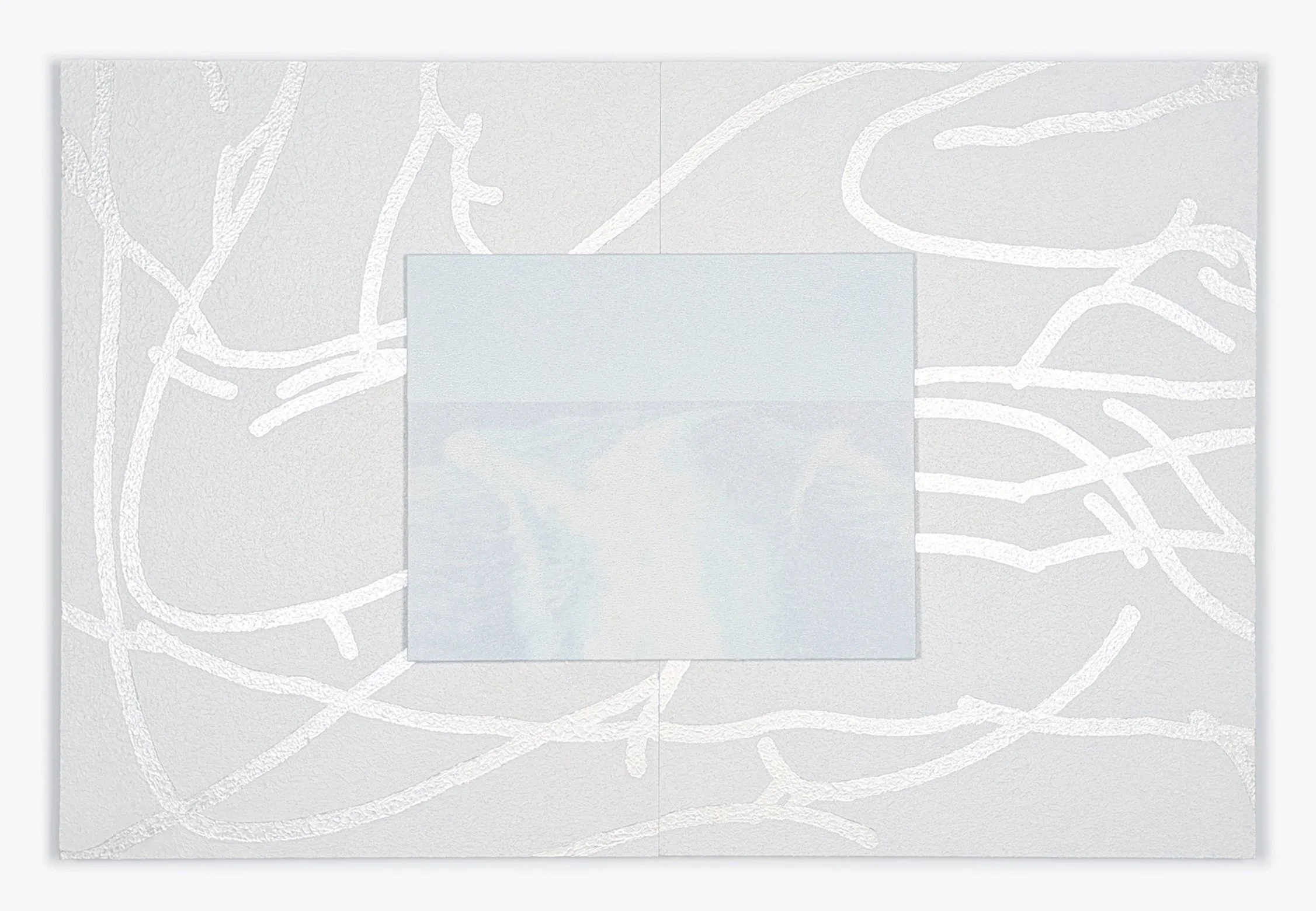 Drift, 2025. Acrylic on wood panel assemblage, 80 x 120 cm