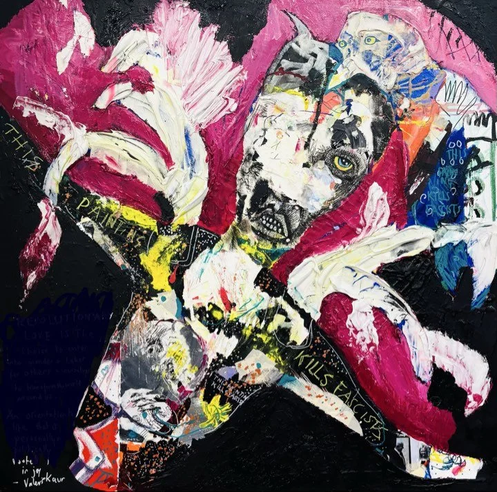 This Painting Kills Fascists 90x90 Mixed Media 2025