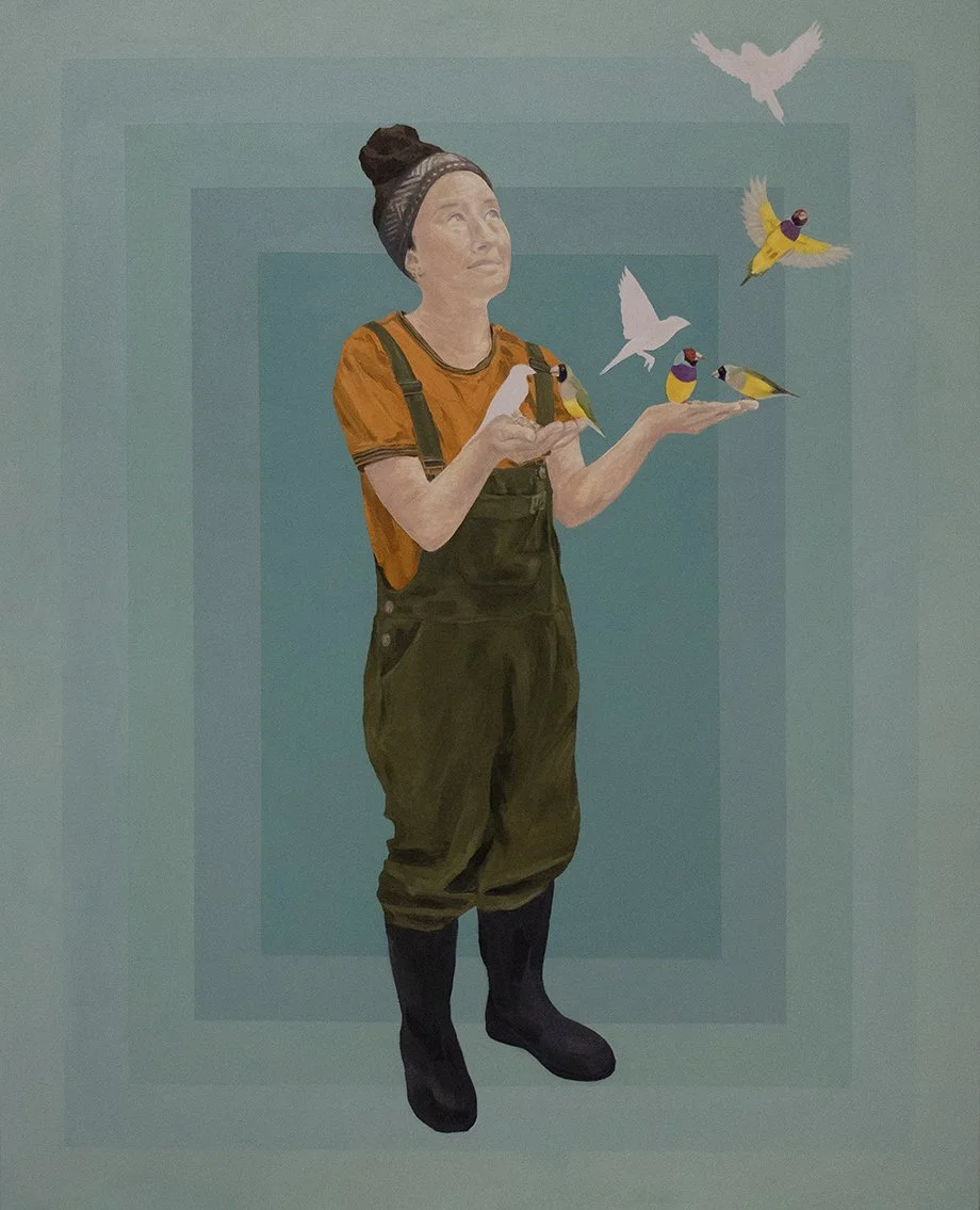 Heidi with Finches
