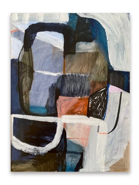 'Saxon', 2024. Acrylic and marker on timber board, 30 x 40 cm