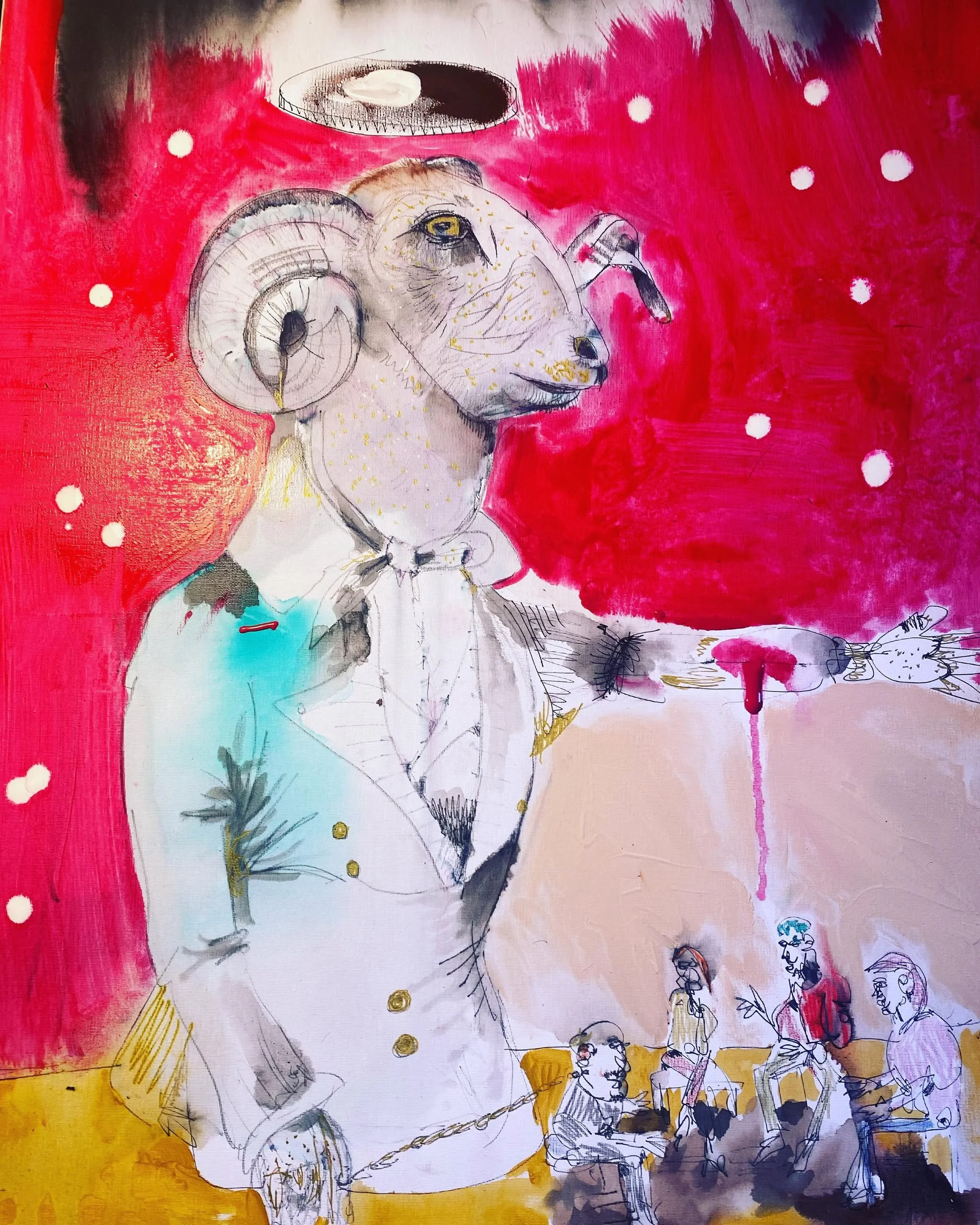 Anti-Oedipus 80x50 Mixed Media 2023