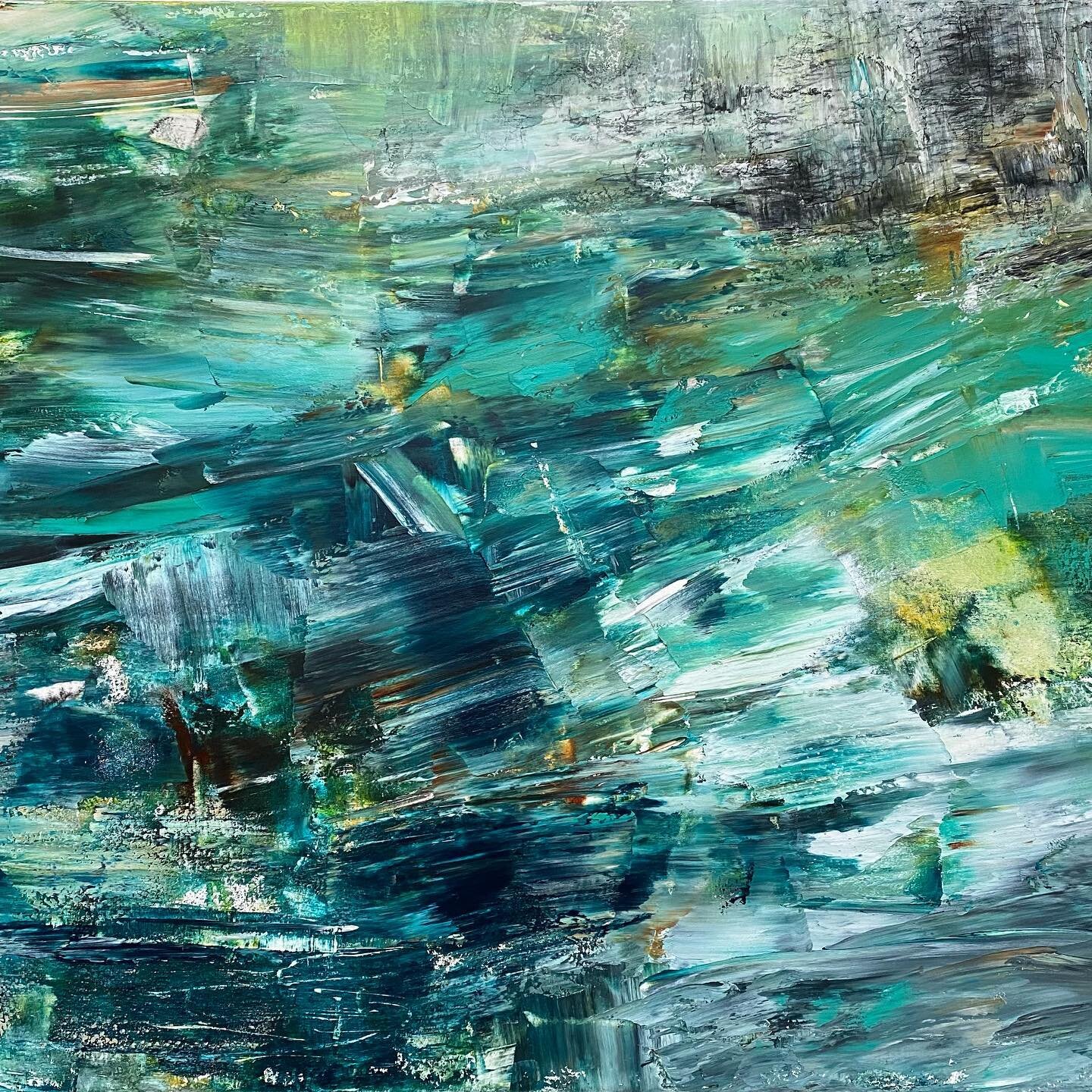 Sea Change&hellip;section #abstractart #contemporarypainter #waters #seachange #sydneyart #abstractscapes #mixedmediapainting #processpainting #waves #lockdownlife #sea #twentytwentysixgallery